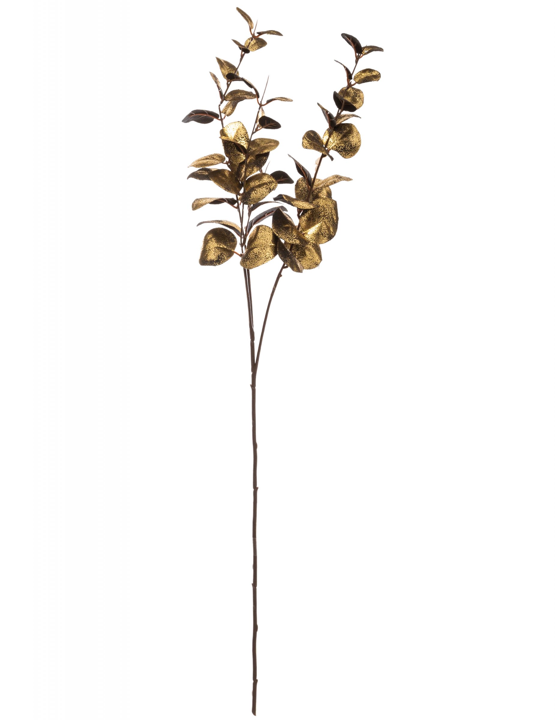 Vergoldeter Eukalyptus-Strauch Kunstpflanze für Deko-Zwecke 76 cm