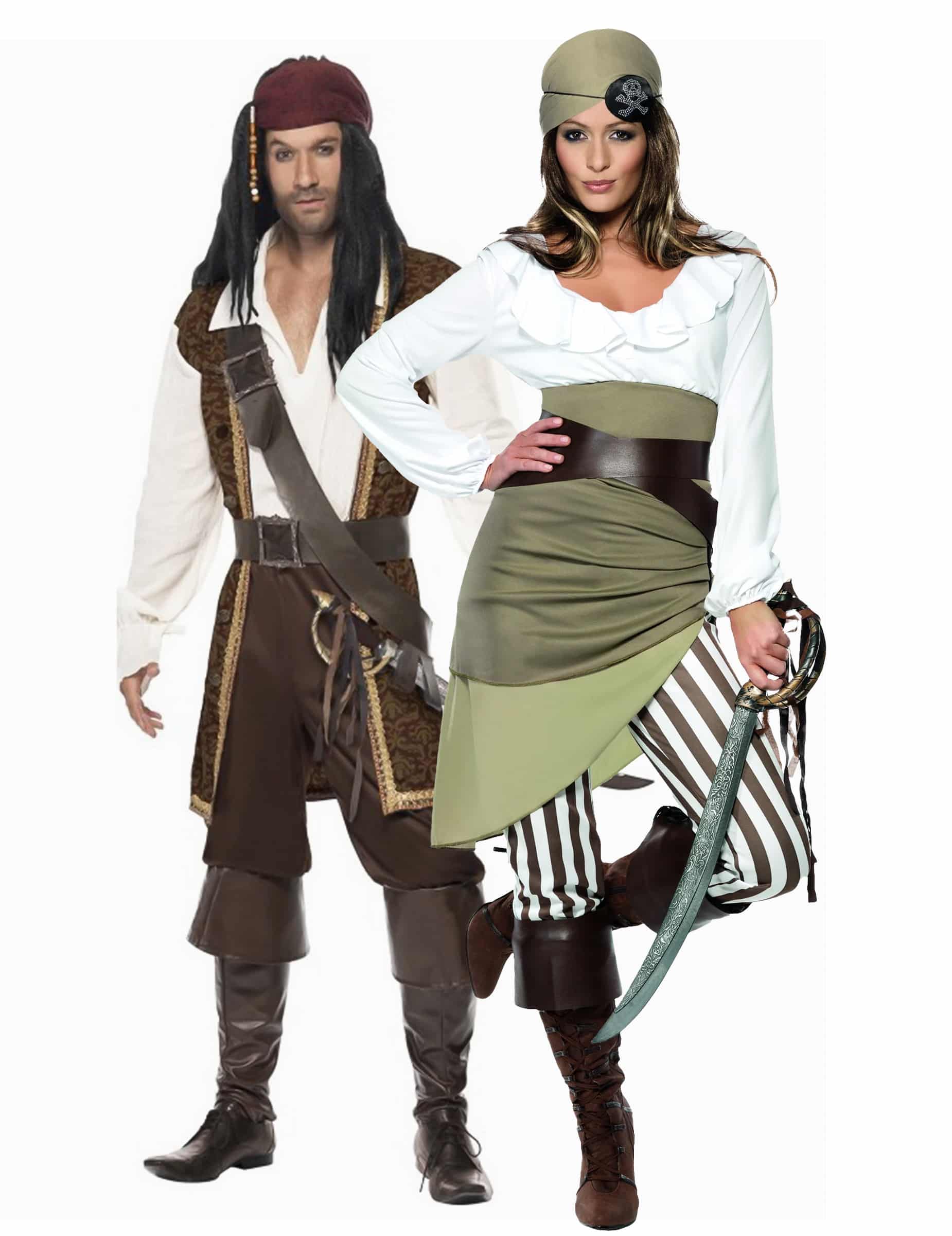 Verwegenes Seeräuber Piratenpaarkostüm