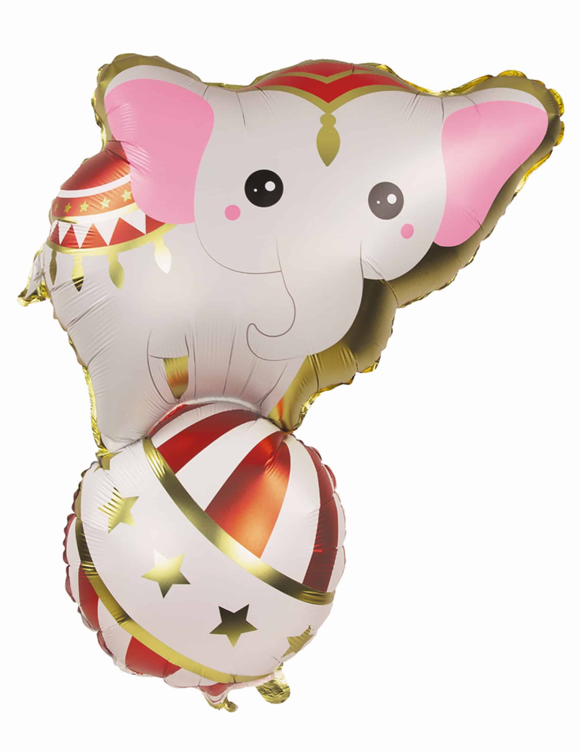 Vintage Zirkus-Elefant Folienballon 78x60 cm