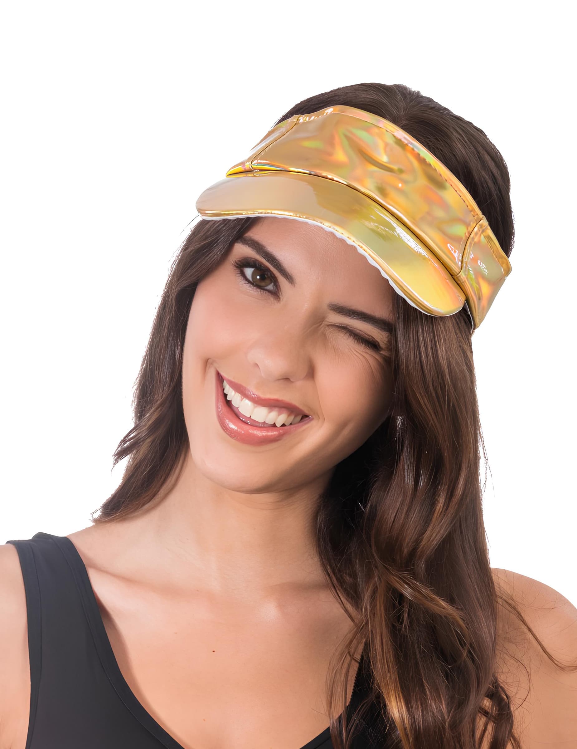Visor Irisierend Gold Party-Visier Erwachsene Gold
