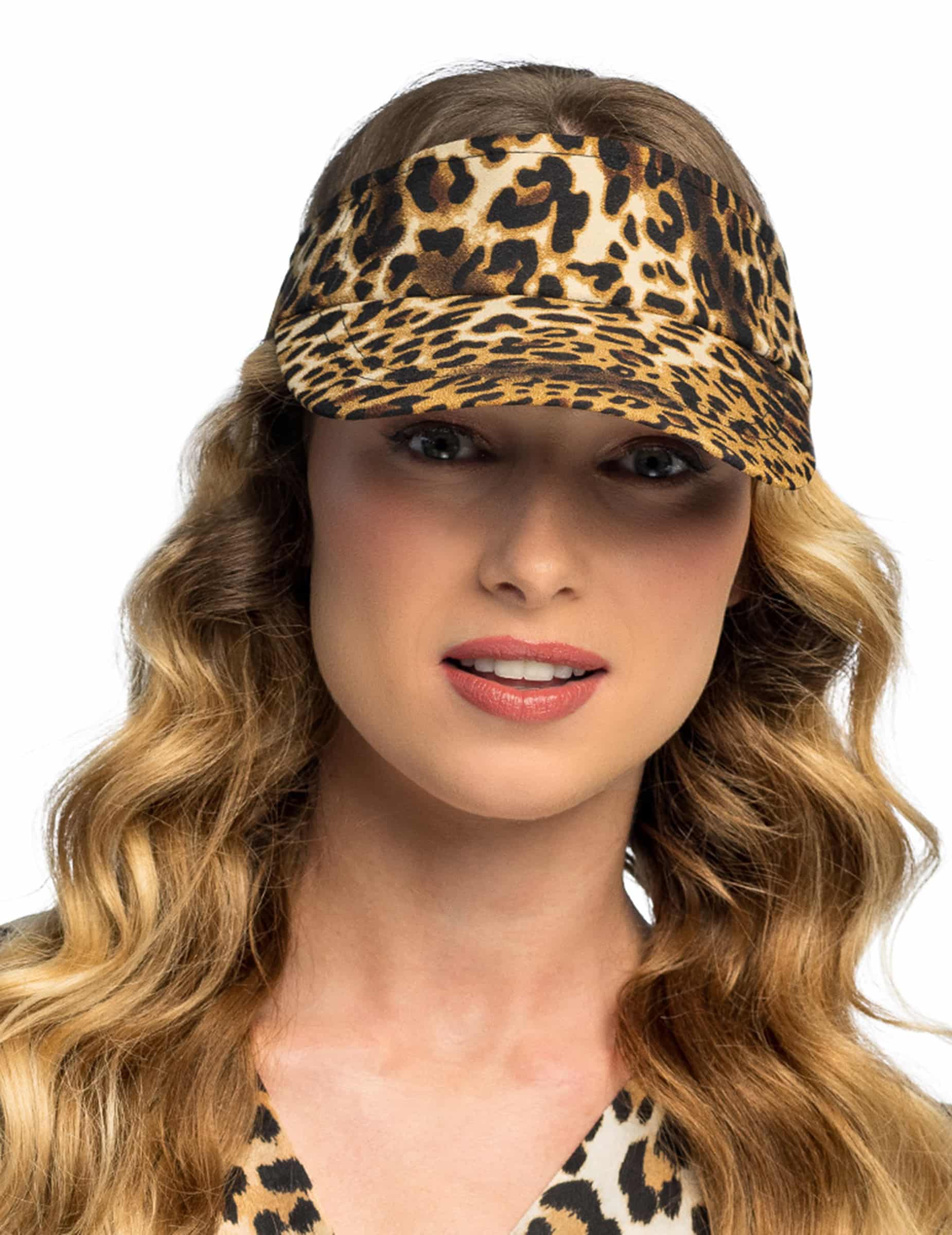 Visor Leo-Print Visierschirm Leopardenmuster Erwachsene