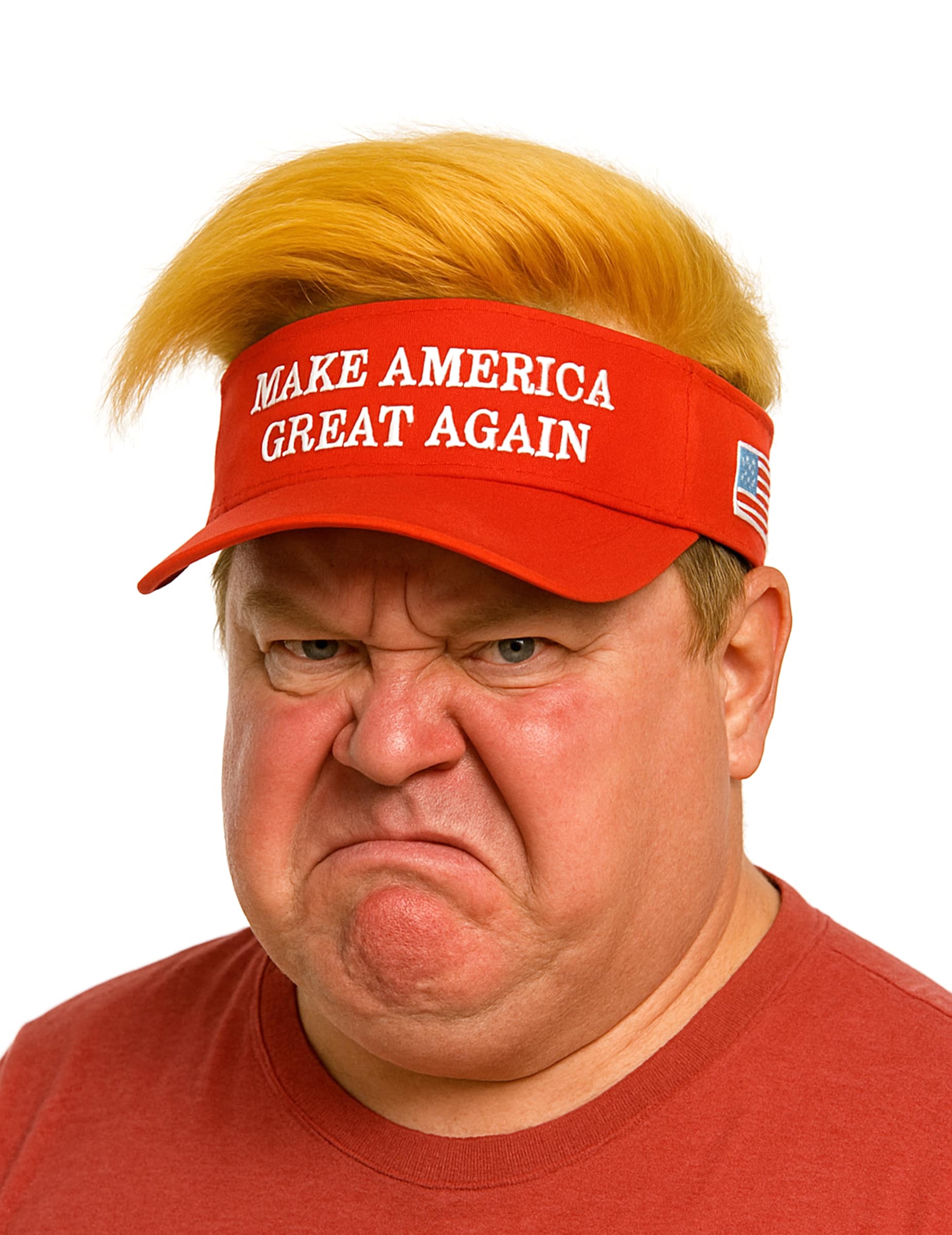 Visor mit Haaren Make America Great Again Herren rot