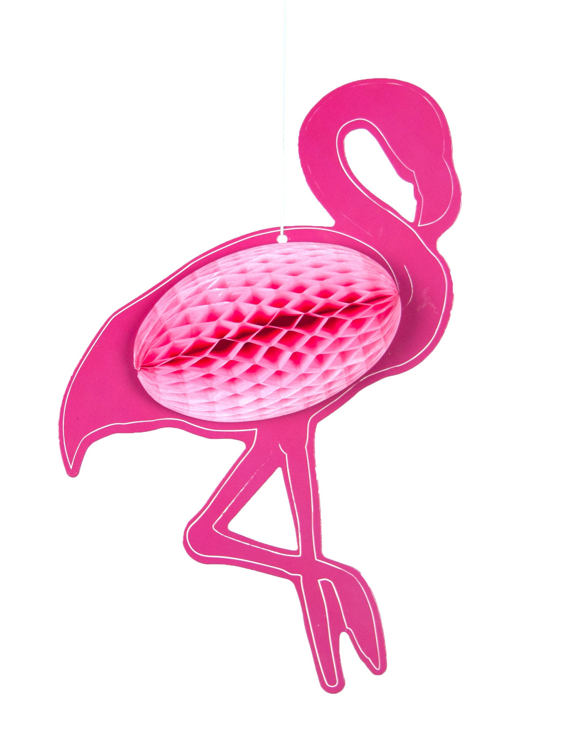 Wabenfigur Flamingo Hängedekoration 31 x 17 cm