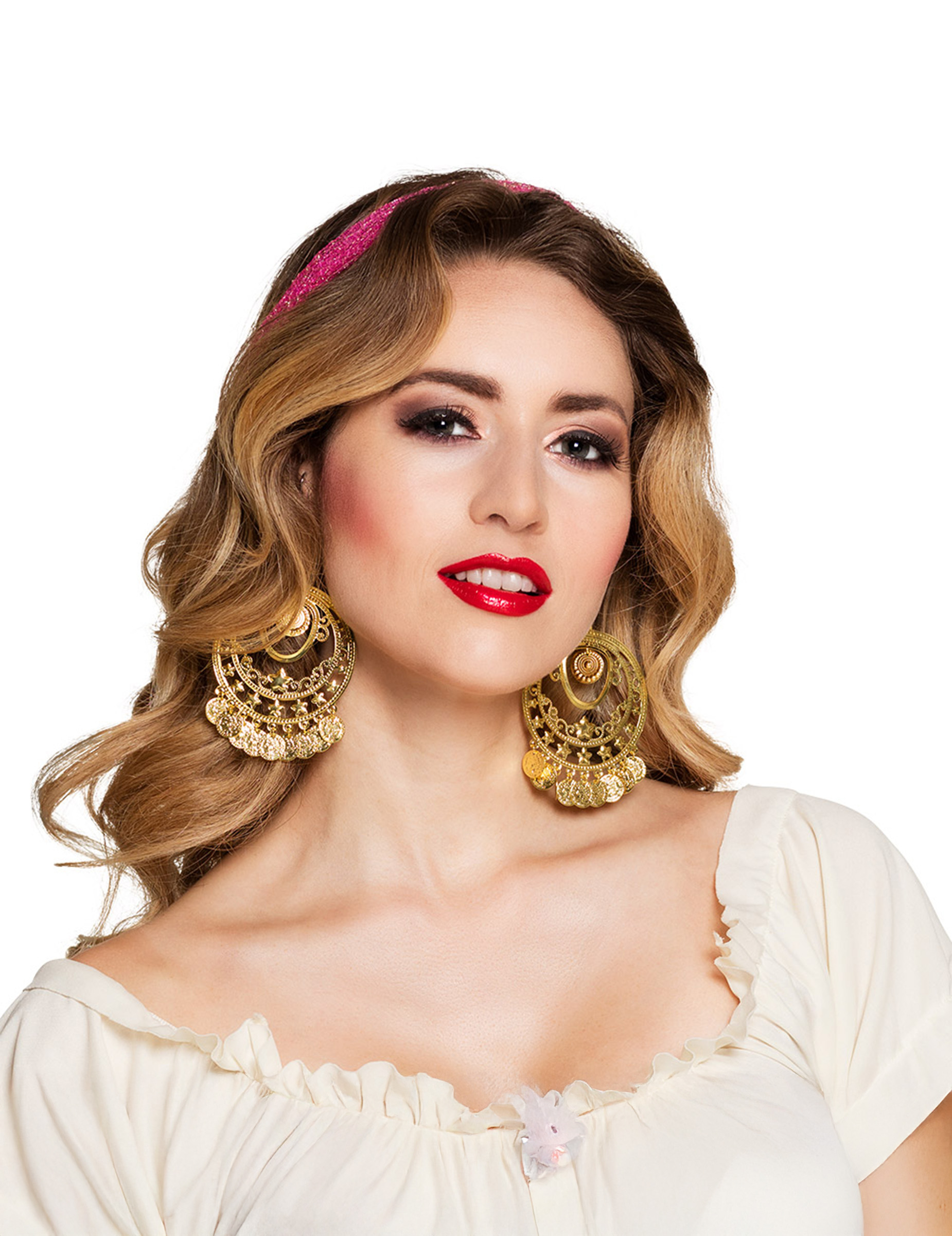 Wahrsagerinnen-Ohrringe Orient-Schmuck 2 Stück gold