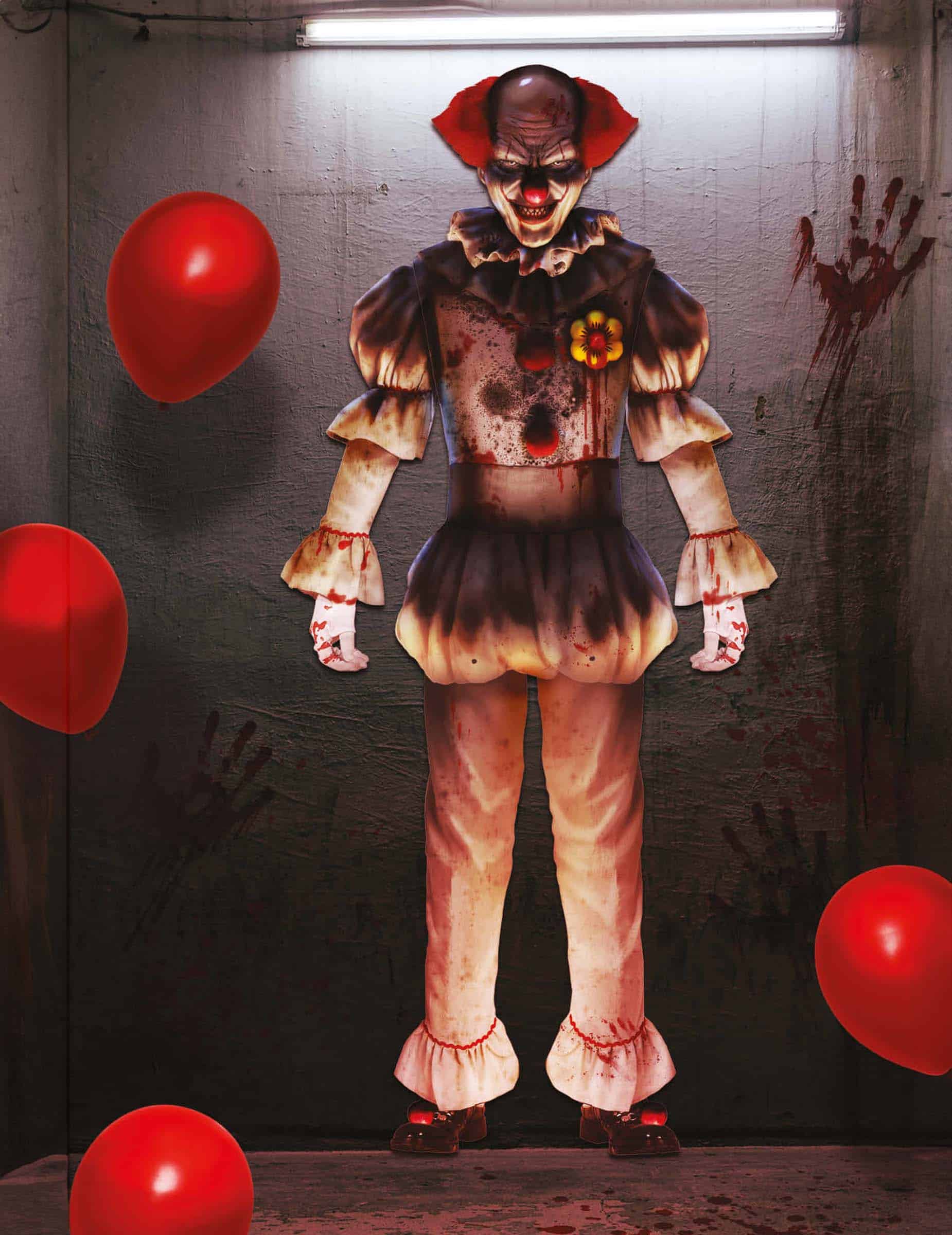 Wandbild Horrorclown Halloween 180 cm