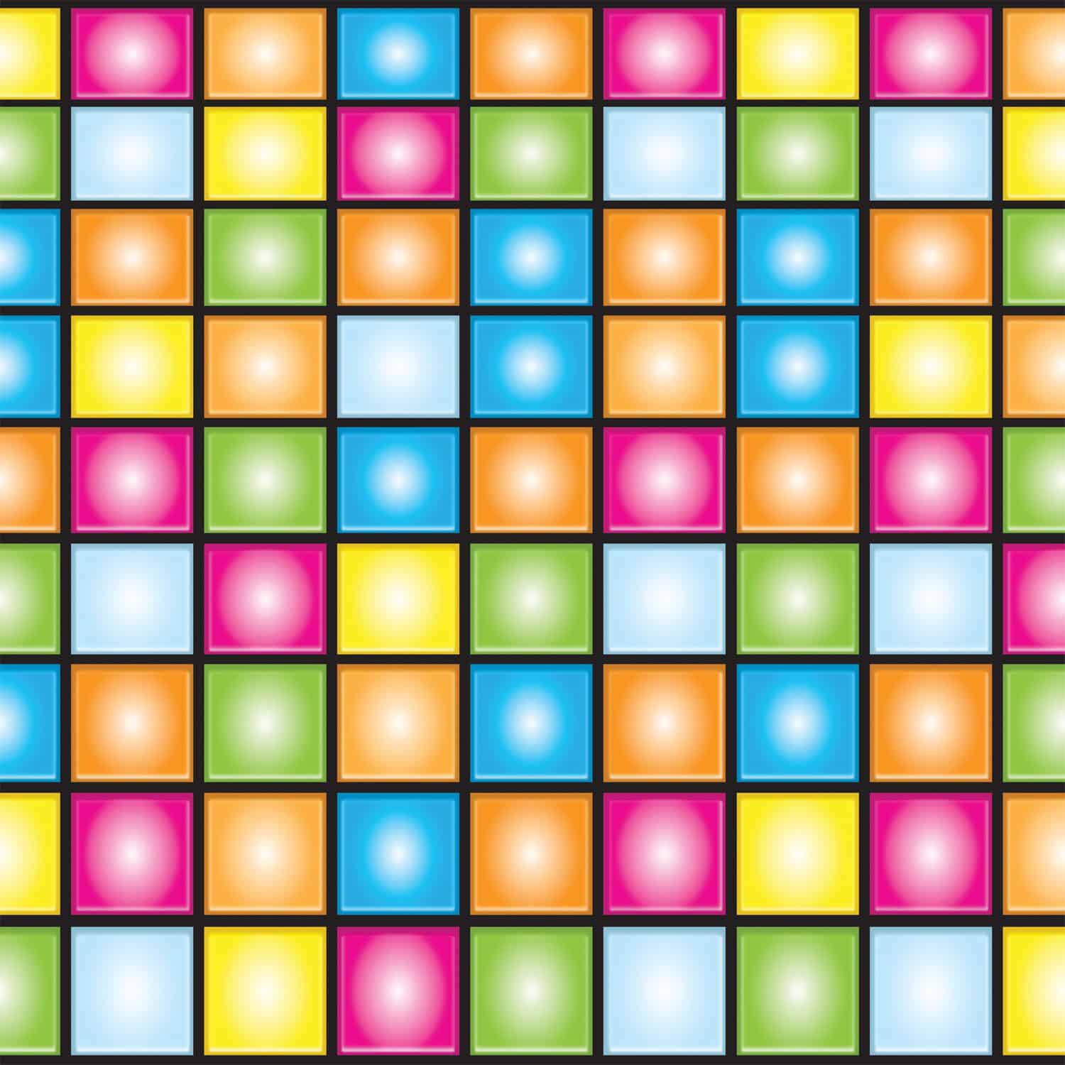 Wanddeko Disco Tanzfläche 9 m x 60 cm Dancefloor-Optik