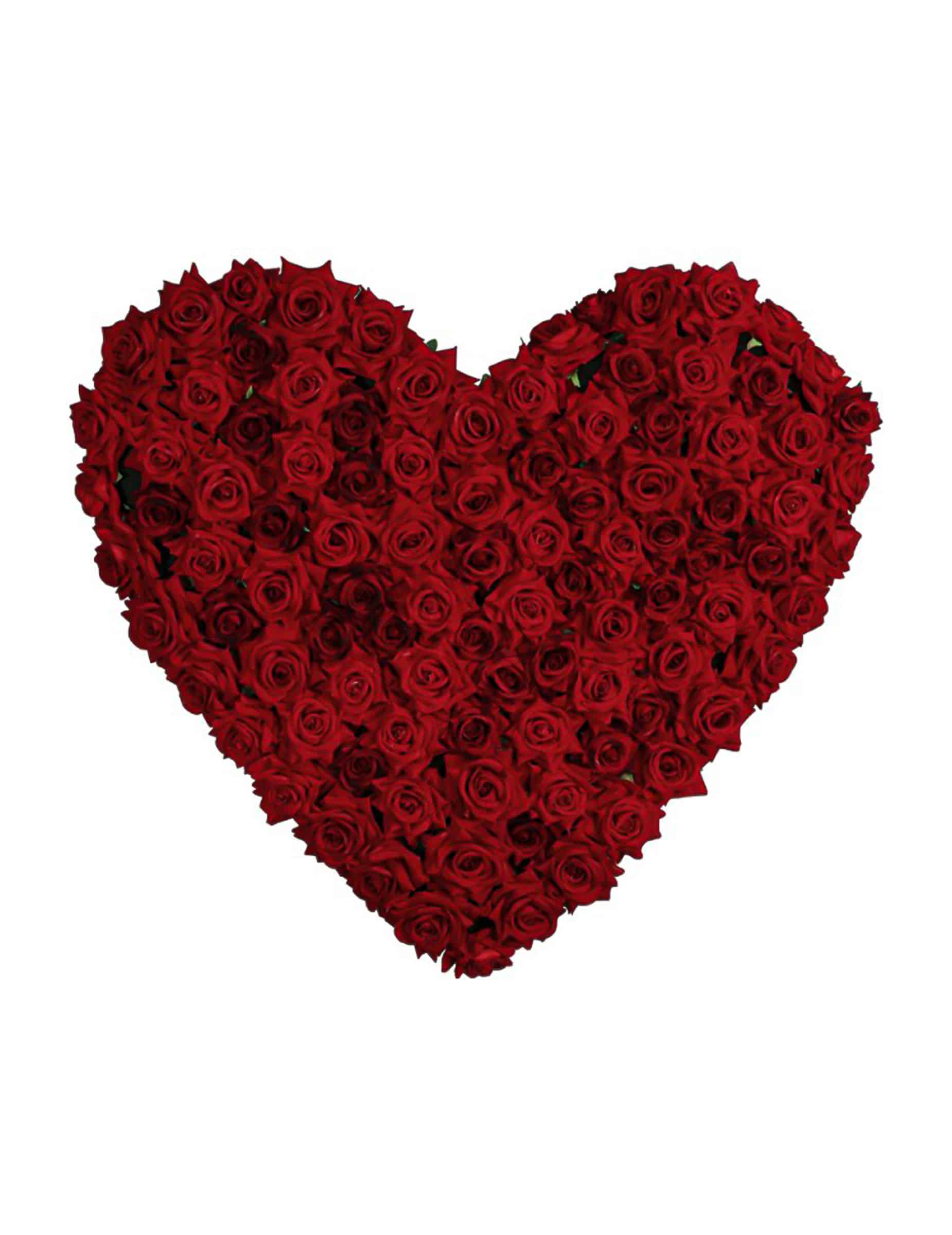 Wanddeko Herz Rosen Rot 70 x 63 cm