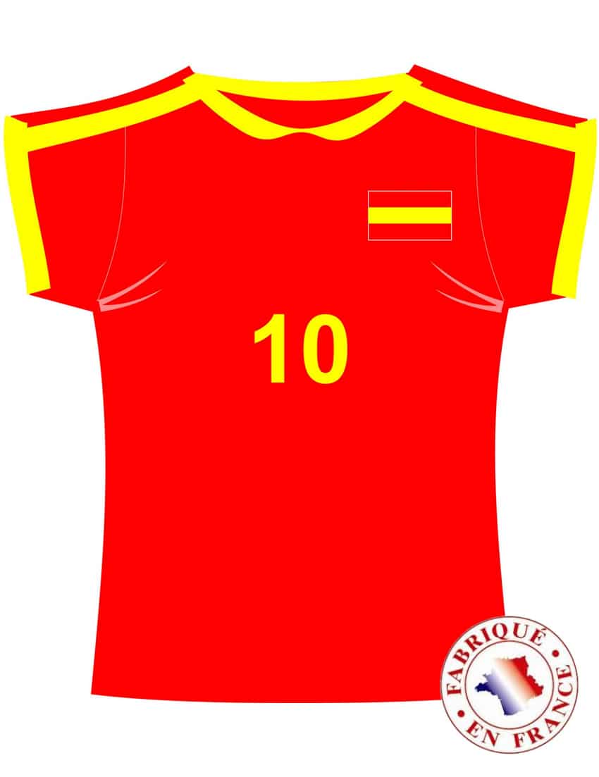 Wanddeko Trikot Spanien Fussball rot-gelb