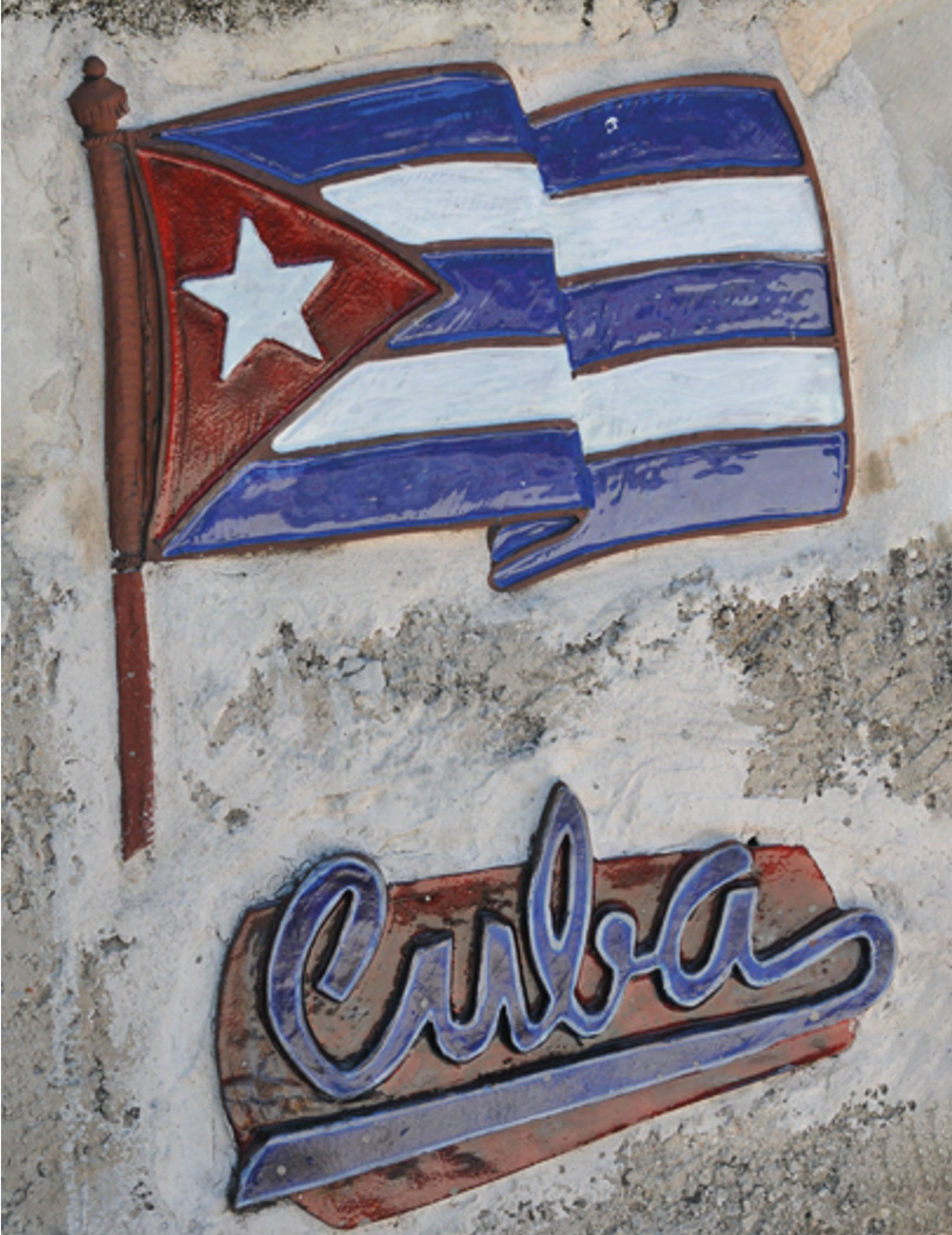 Wanddekoration Cuba bunt 30x41