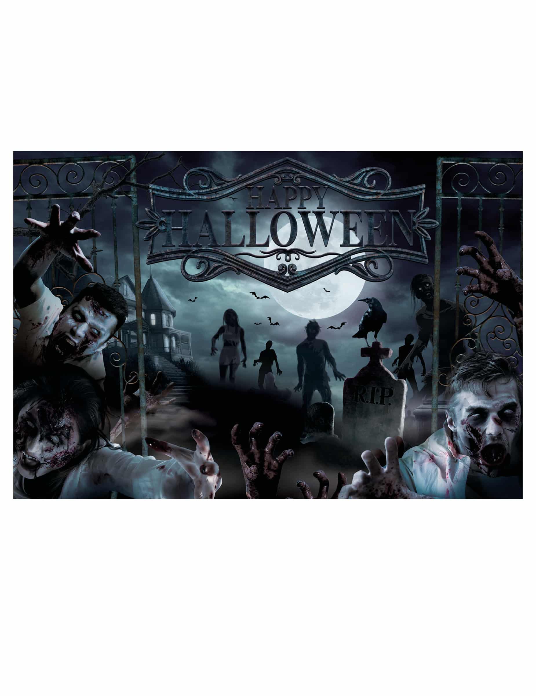 Wanddekoration Lebende Tote Halloween 220 x 150cm Zombie Deko