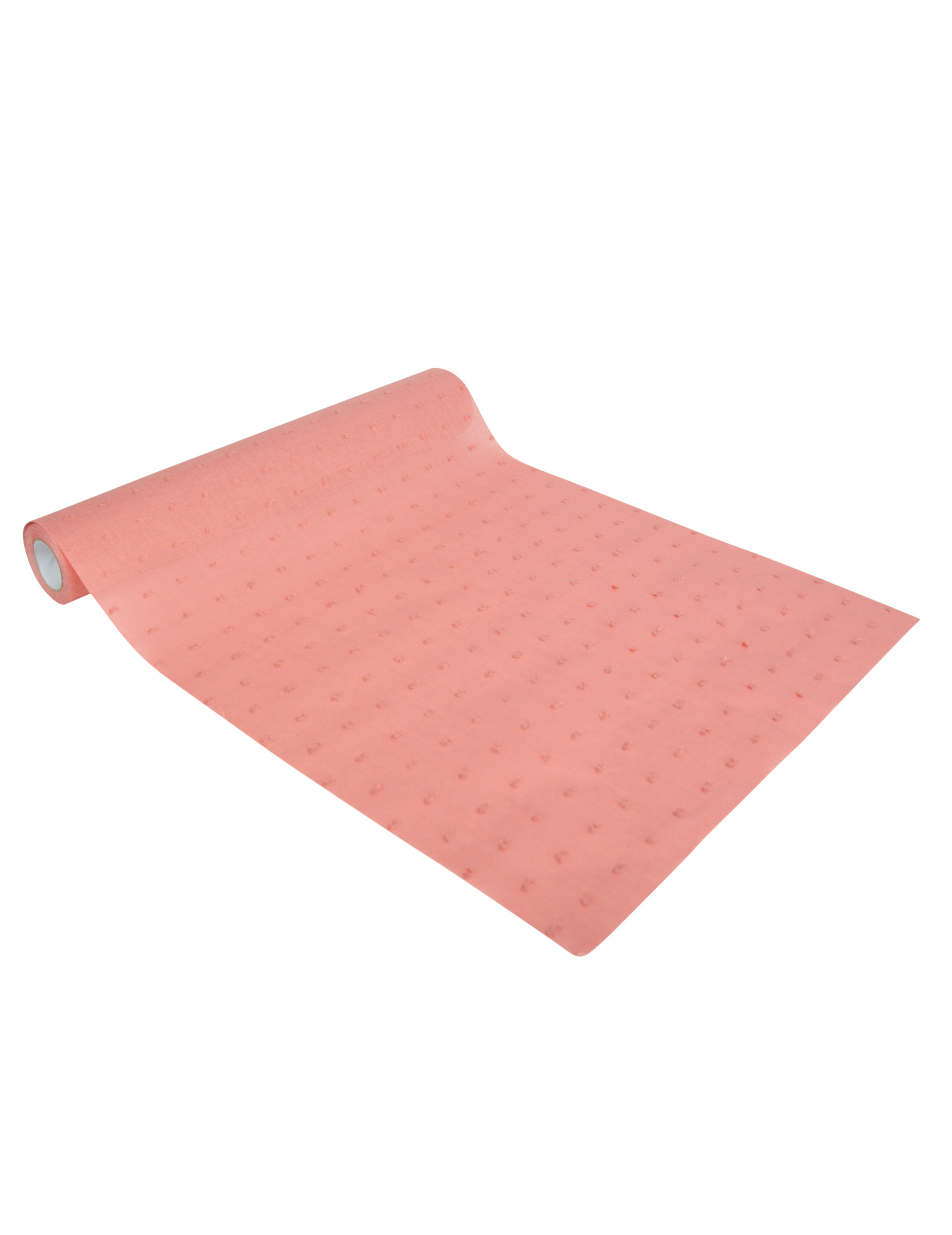 Waschbarer Tischläufer Plumetis Altrosa 28 cm x 5 m wiederverwendbar