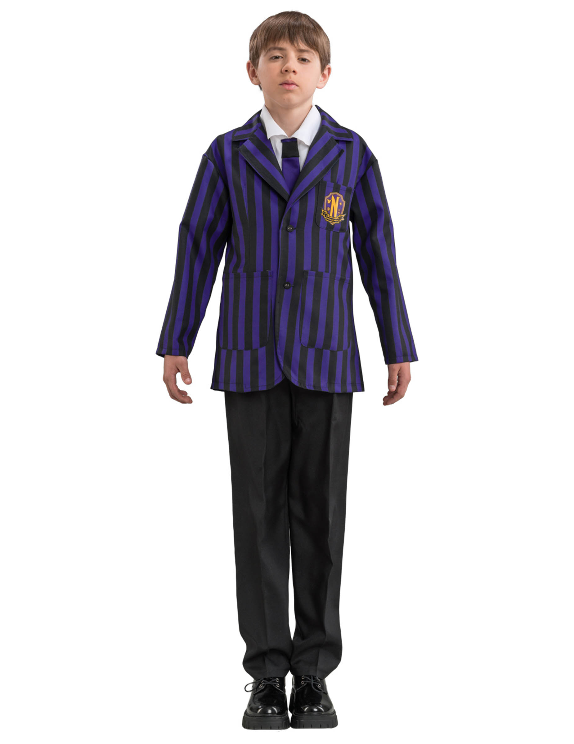 Wednesday Schuluniform Nevermore Kostüm für Jungen Lila