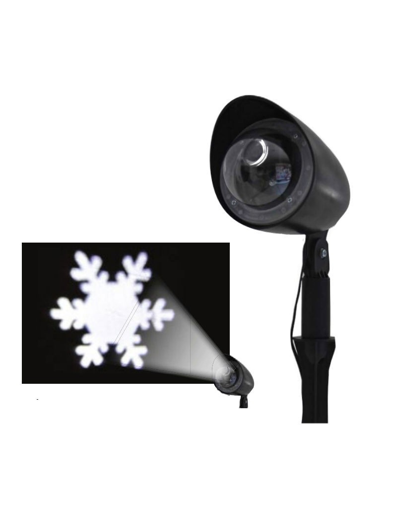 Weihnachtlicher Aussenprojektor LED Schneeflocke