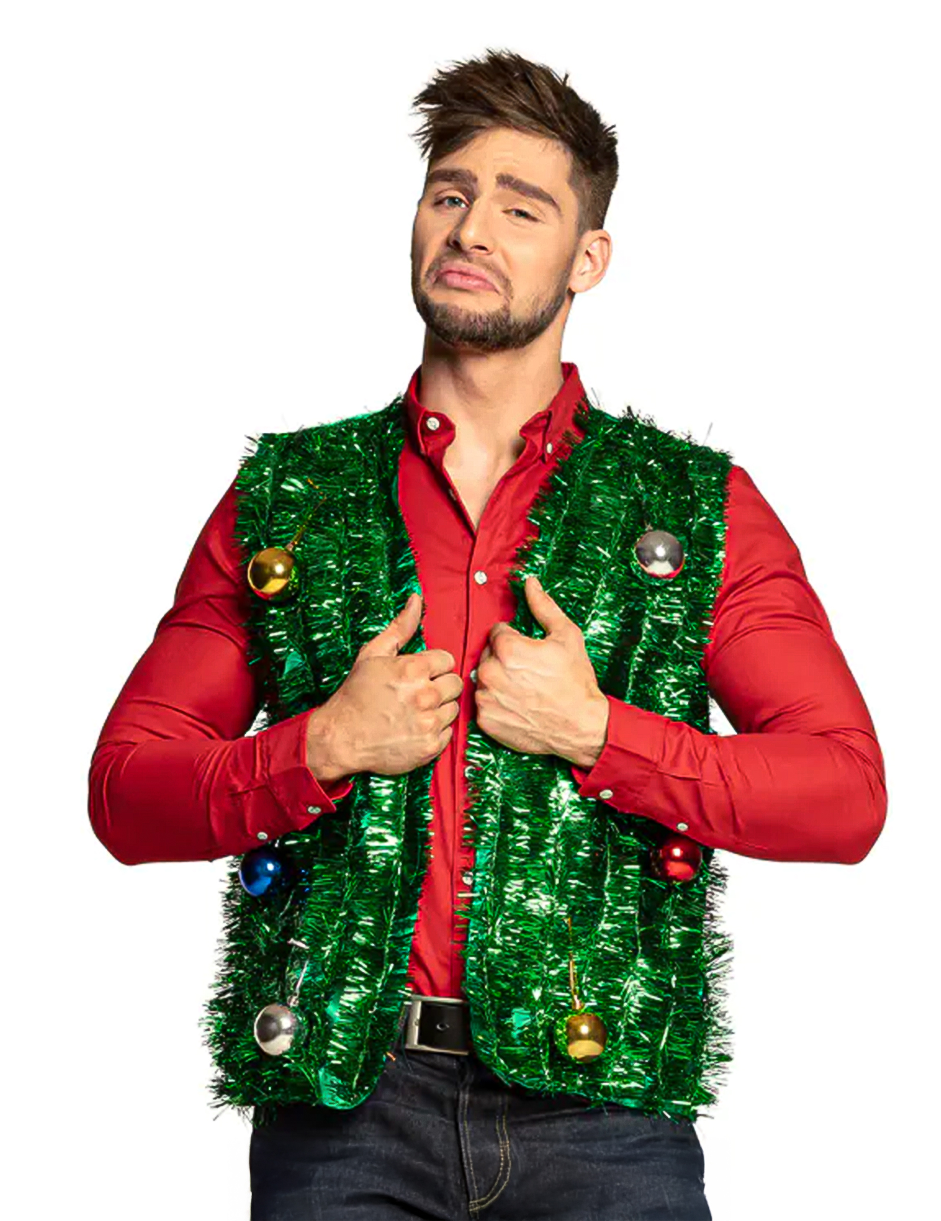 Weihnachts-Weste für Erwachsene Weihnachtskostüm grün