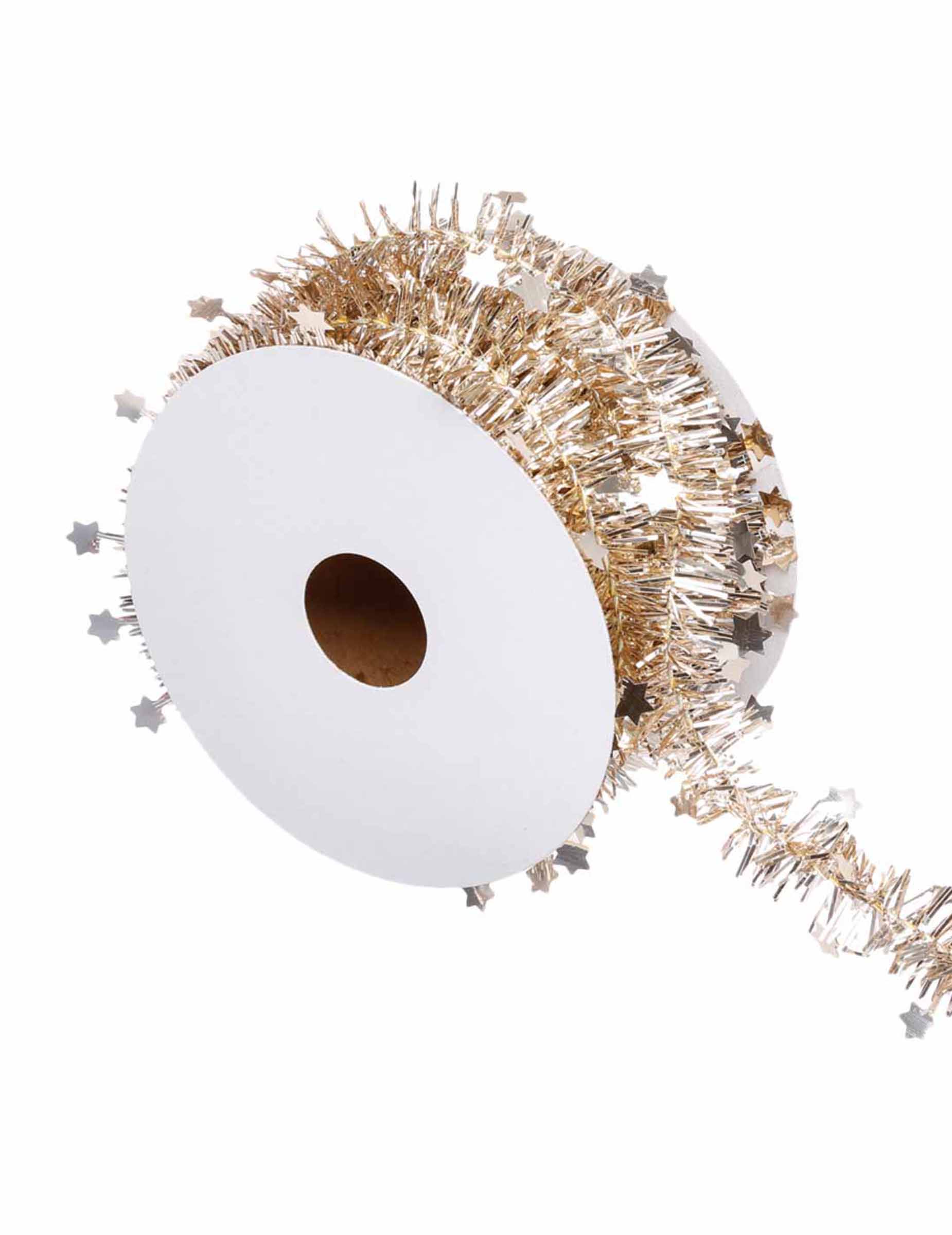 Weihnachtsbaum-Girlande Weihnachtsdeko glitzernd gold 3 m