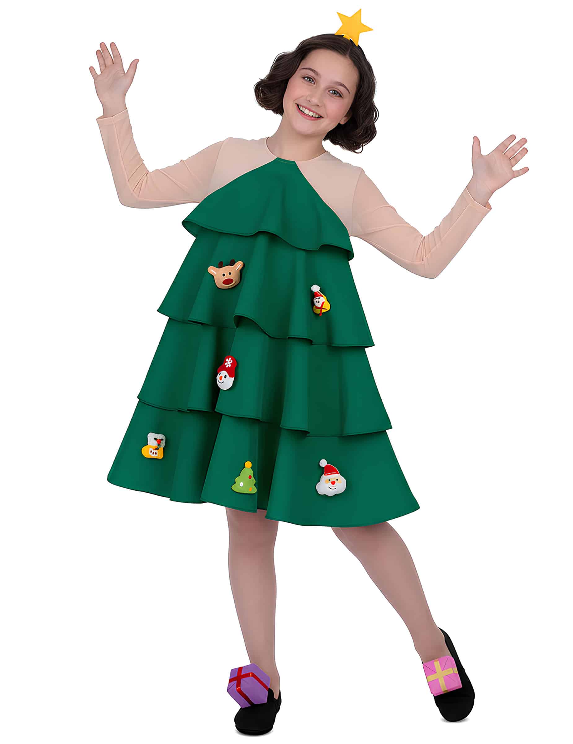 Weihnachtsbaum Kostüm Mädchen grün