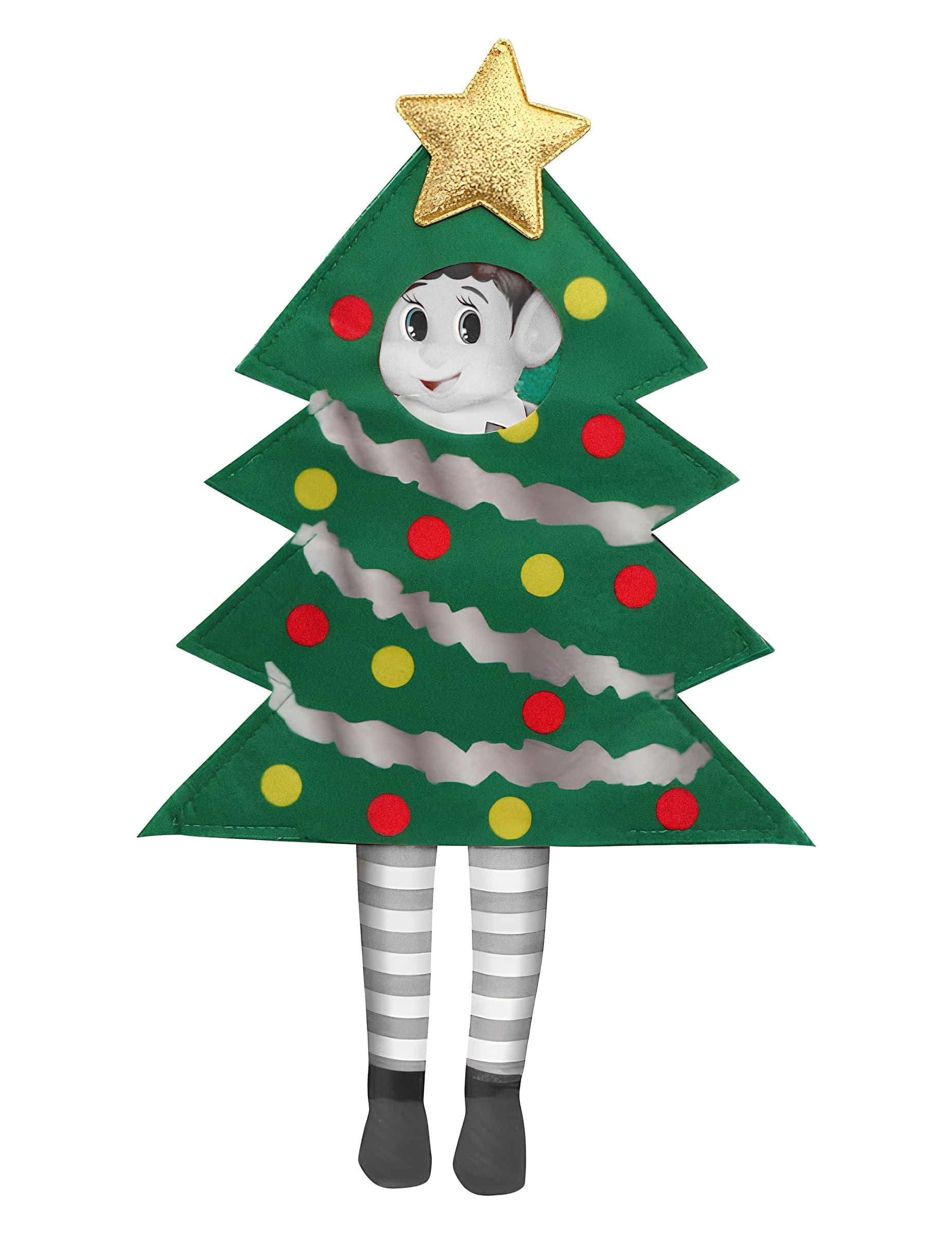 Weihnachtsbaum Kostüm für Wichtel Puppe Lustiges Zubehör für Weihnachten