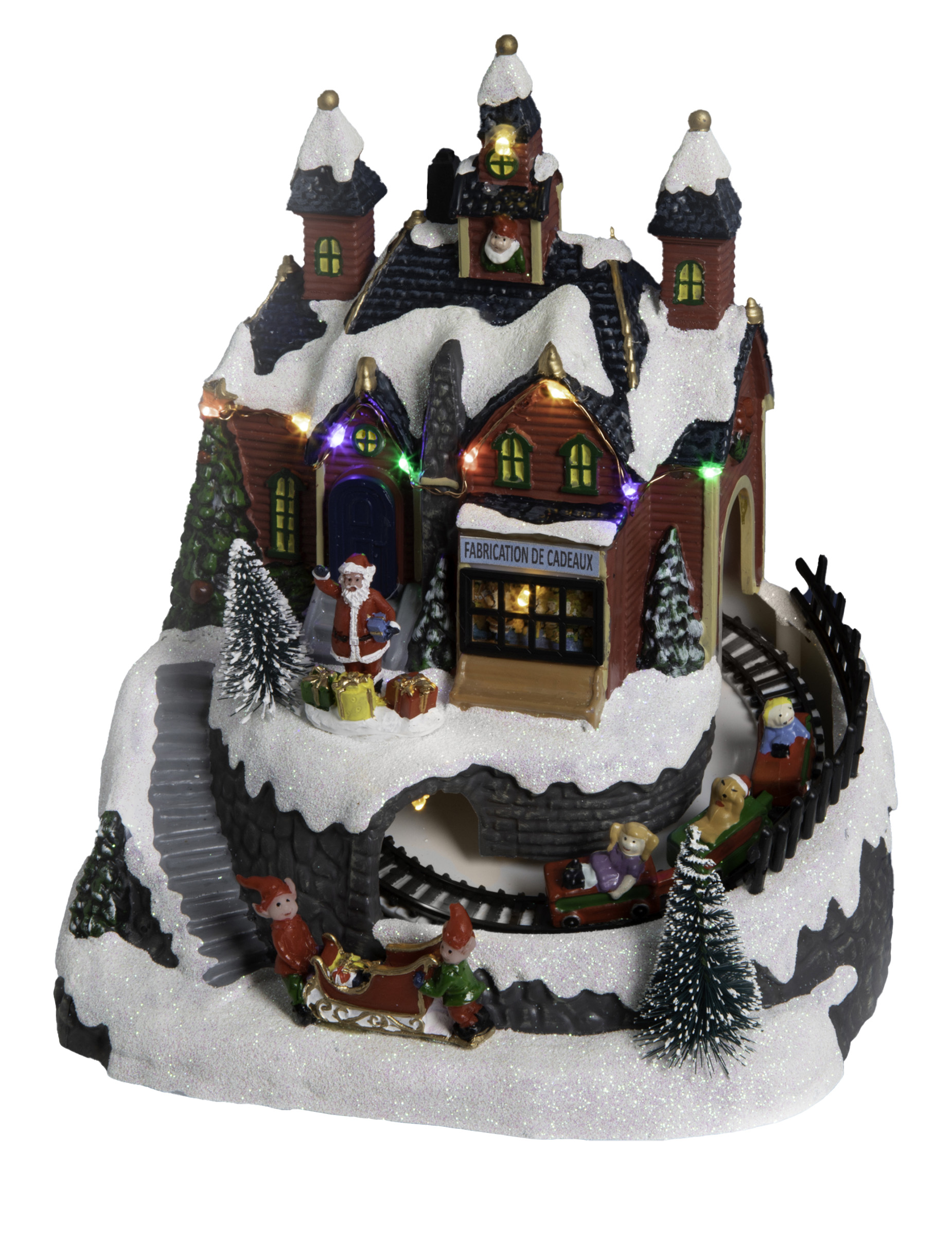 Weihnachtsdorf Werkstatt 20 x 19 cm animiert und musikalisch
