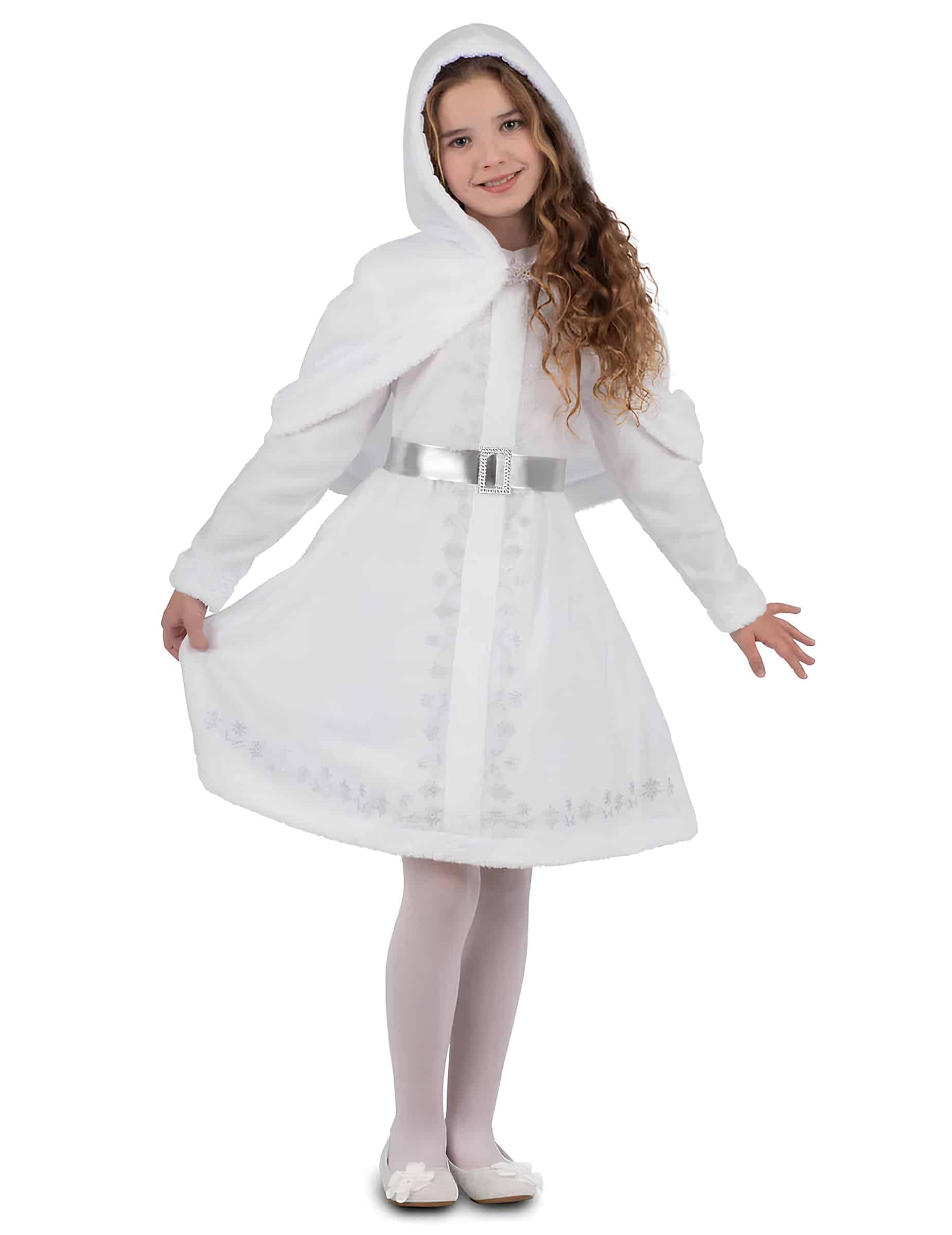 Weihnachtsfrau Kostüm Weiß Mädchen