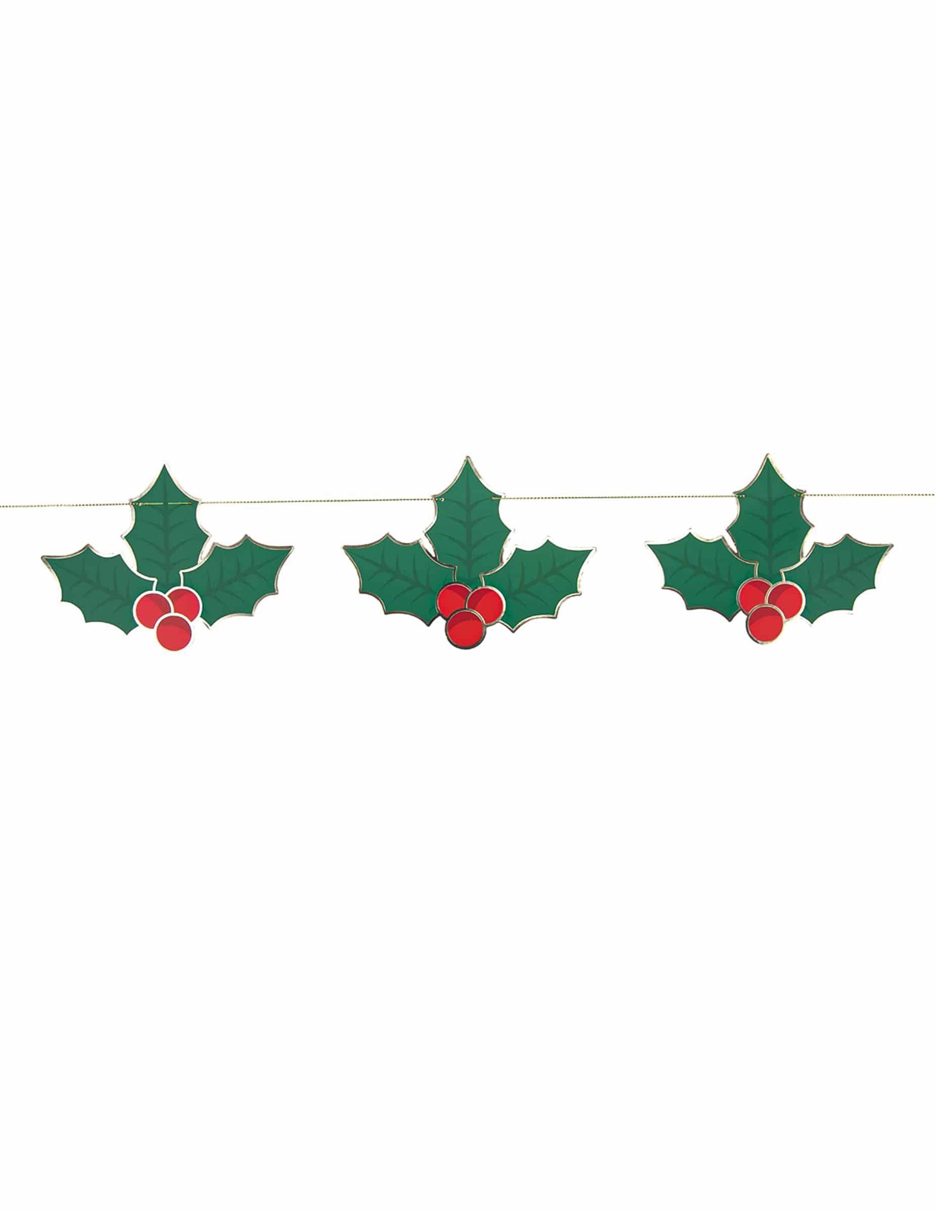 Weihnachtsguirlande Stechpalme 3m aus Karton