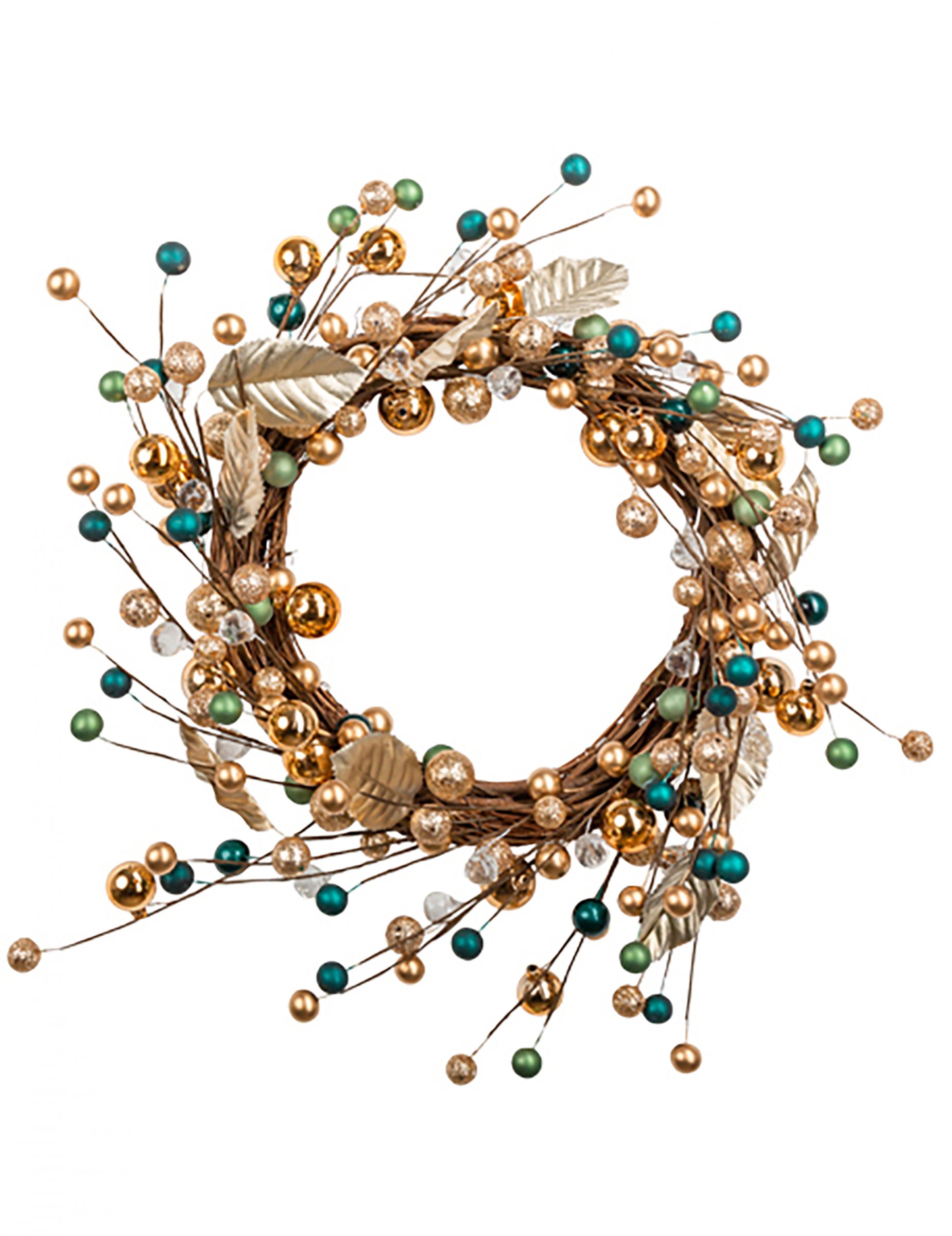 Weihnachtskranz mit Flitterkugeln bunt 40 cm