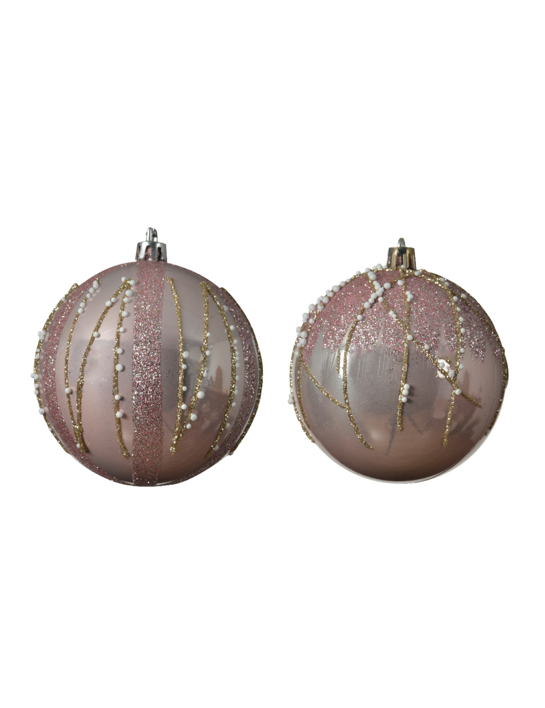 Weihnachtskugeln rosa 4 Stück 8 cm