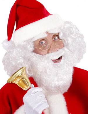Weihnachtsmann Bart mit Schnurrbart weiss