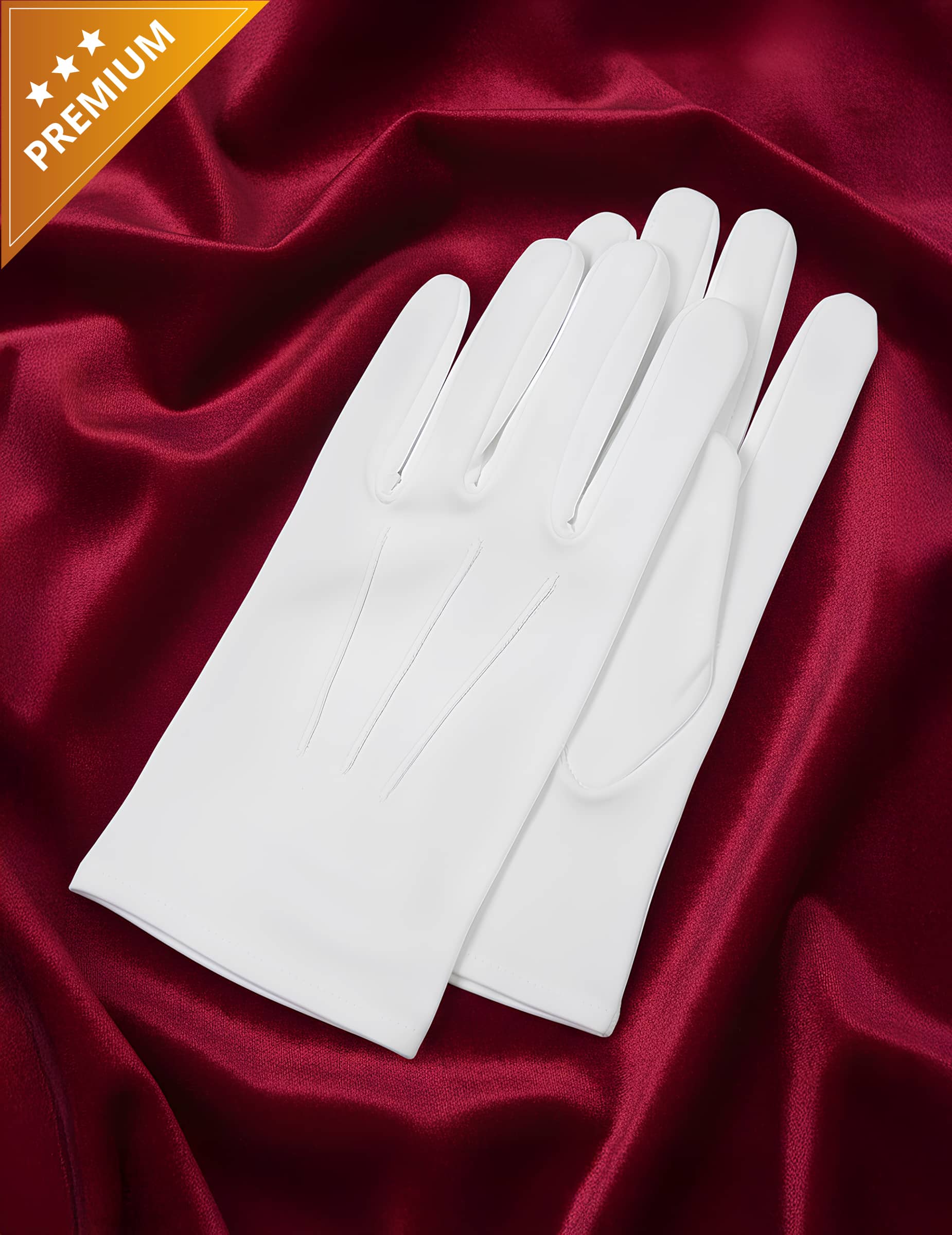Weihnachtsmann Handschuhe Deluxe Weiß