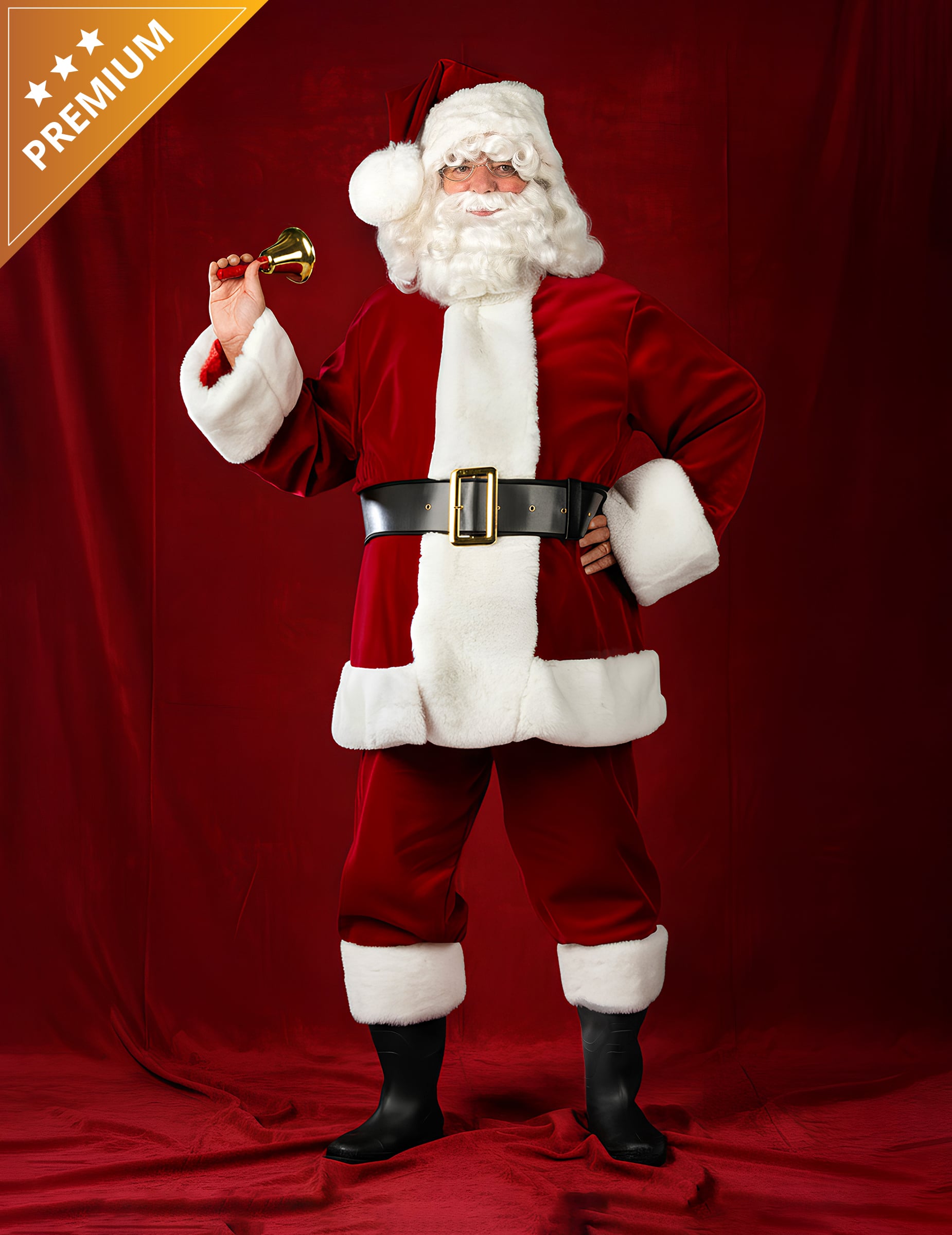 Weihnachtsmann Kostüm Hochwertig aus Samt