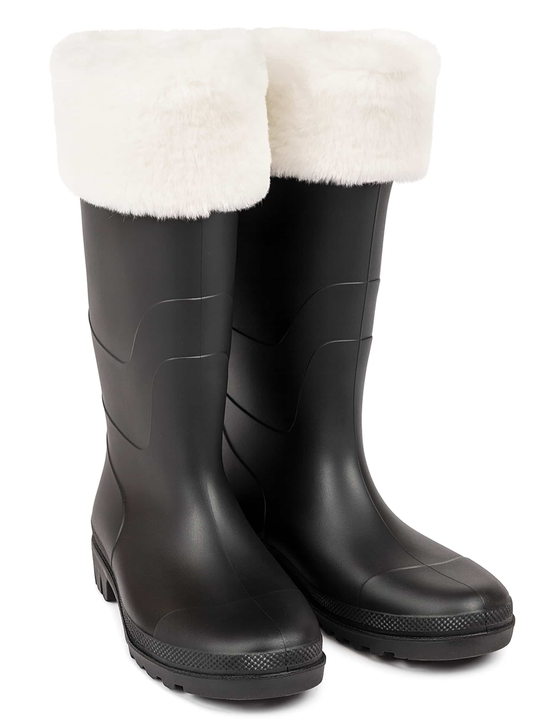 Weihnachtsmann Stiefel mit Fell Premium Hochwertige Kostüm Schuhe