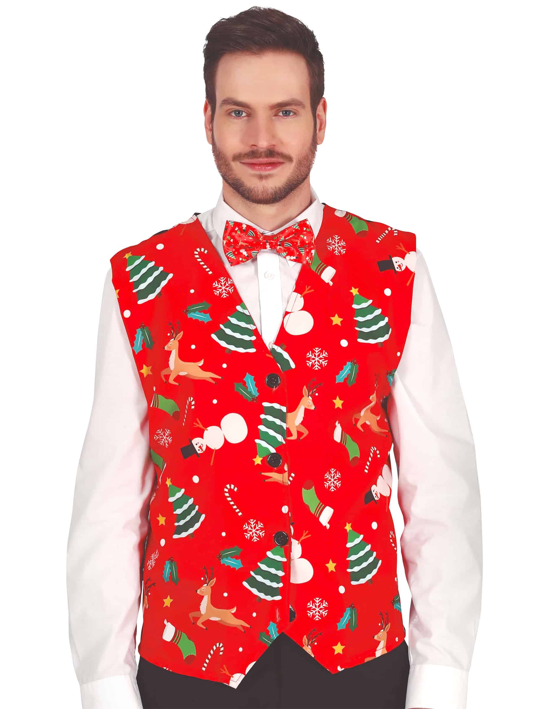 Weihnachtsweste Rot Erwachsene