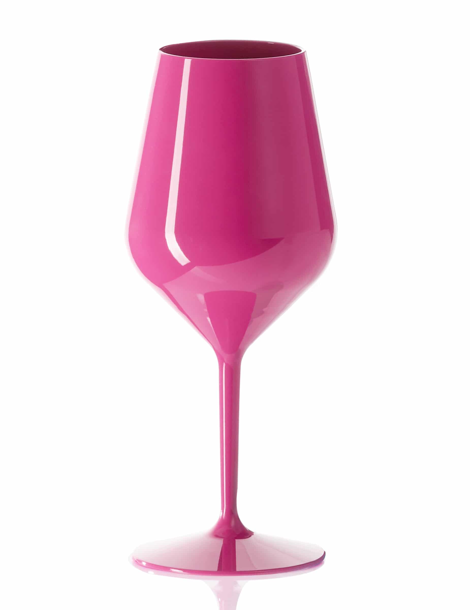 Weinglas aus Kunststoff fuchsia 47 cl