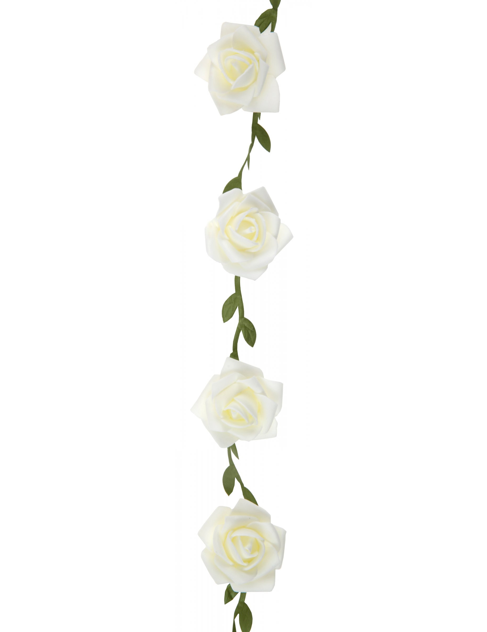 Weiße Rosen-Girlande 120 cm für Hochzeitsdeko
