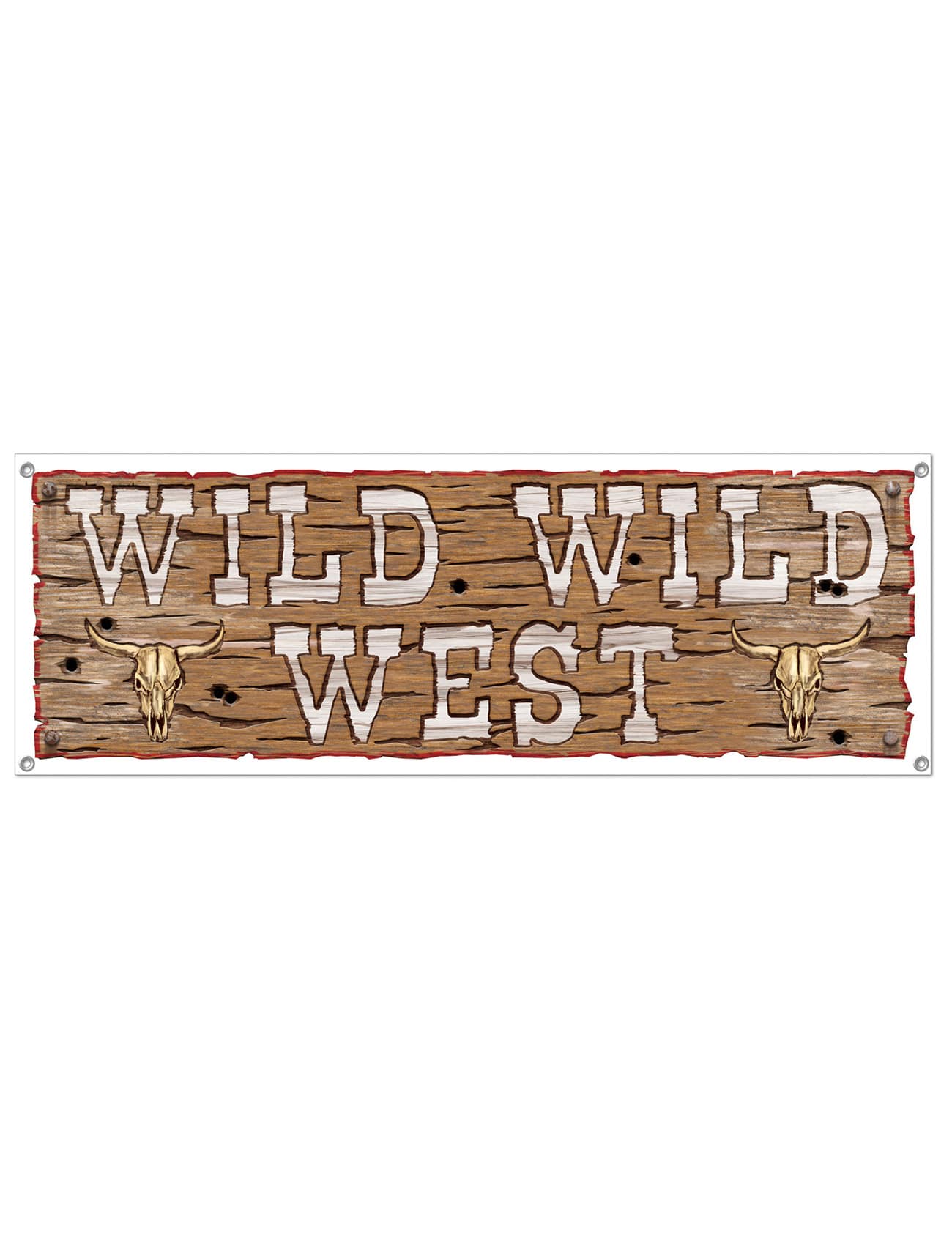 Western Banner Party-Deko braun 1