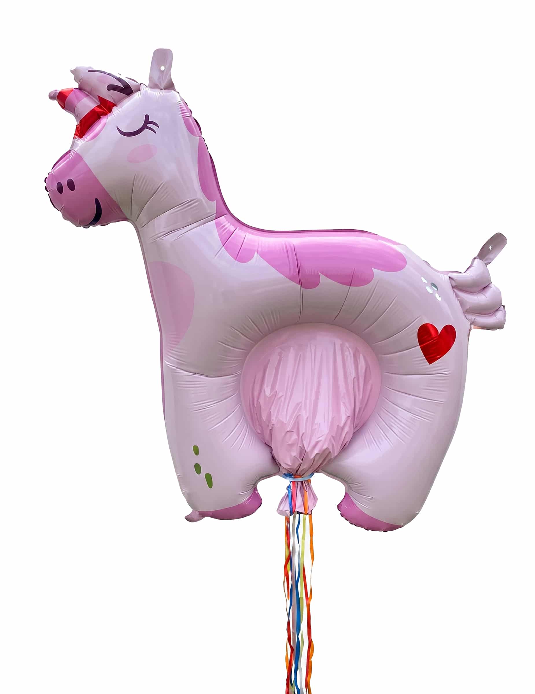 Wiederverwendbare Einhorn-Foliendesign-Piñata 120 cm