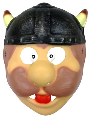 Wikinger-Maske Kinder beige-bunt