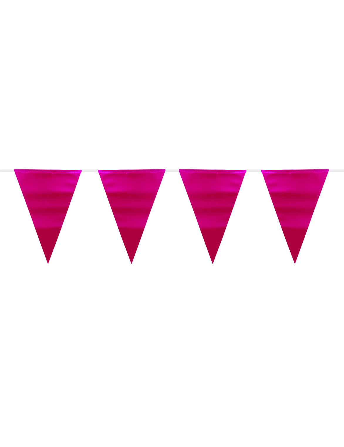 Wimpel-Girlande Partydeko metallic pink 6 m