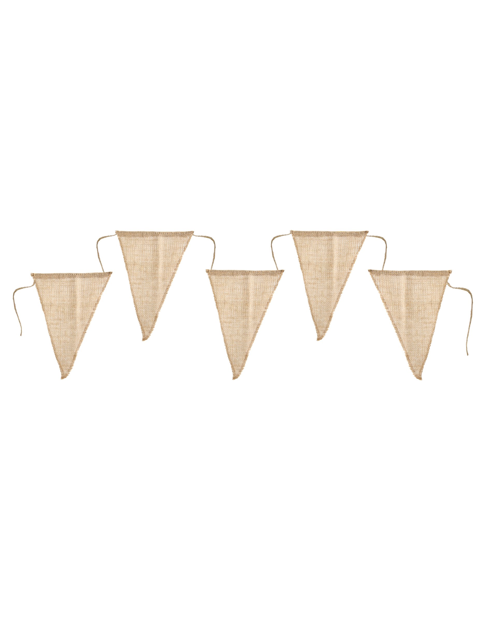 Wimpelgirlande Jute naturfarben 3 m