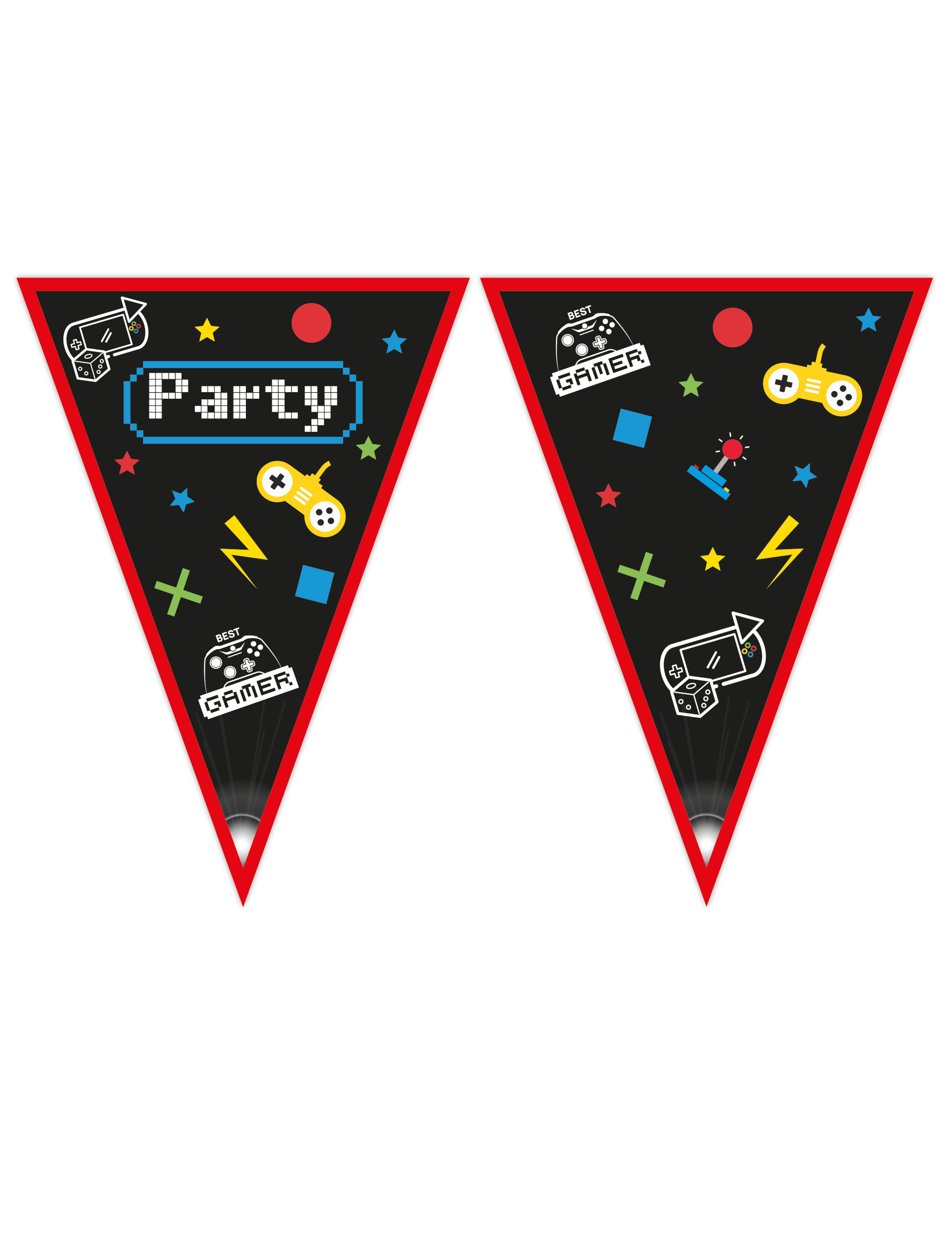 Wimpelkette Gaming Party aus Papier 2