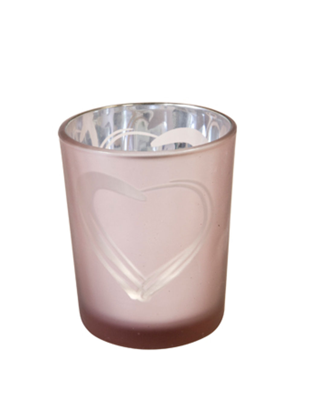 Windlicht aus Glas Herz Roségold 6