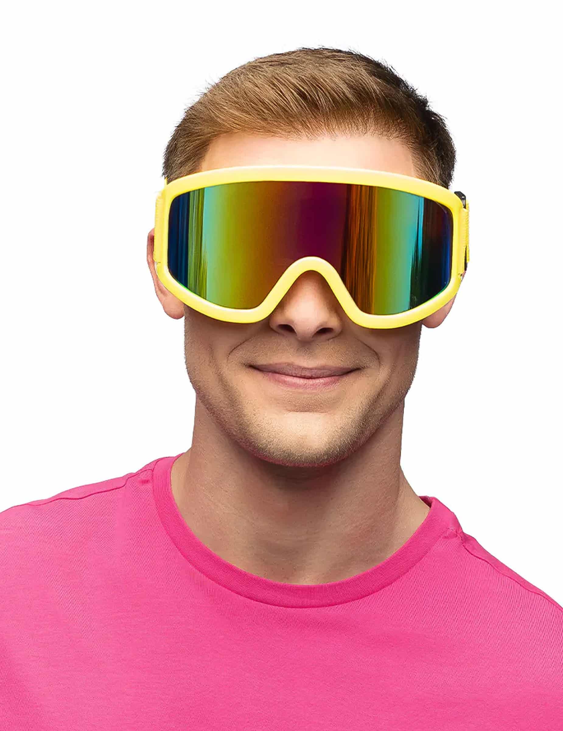 Wintersport Brille Erwachsene gelb