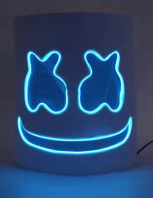 Witzige LED-Maske DJ Faschingsmaske blau