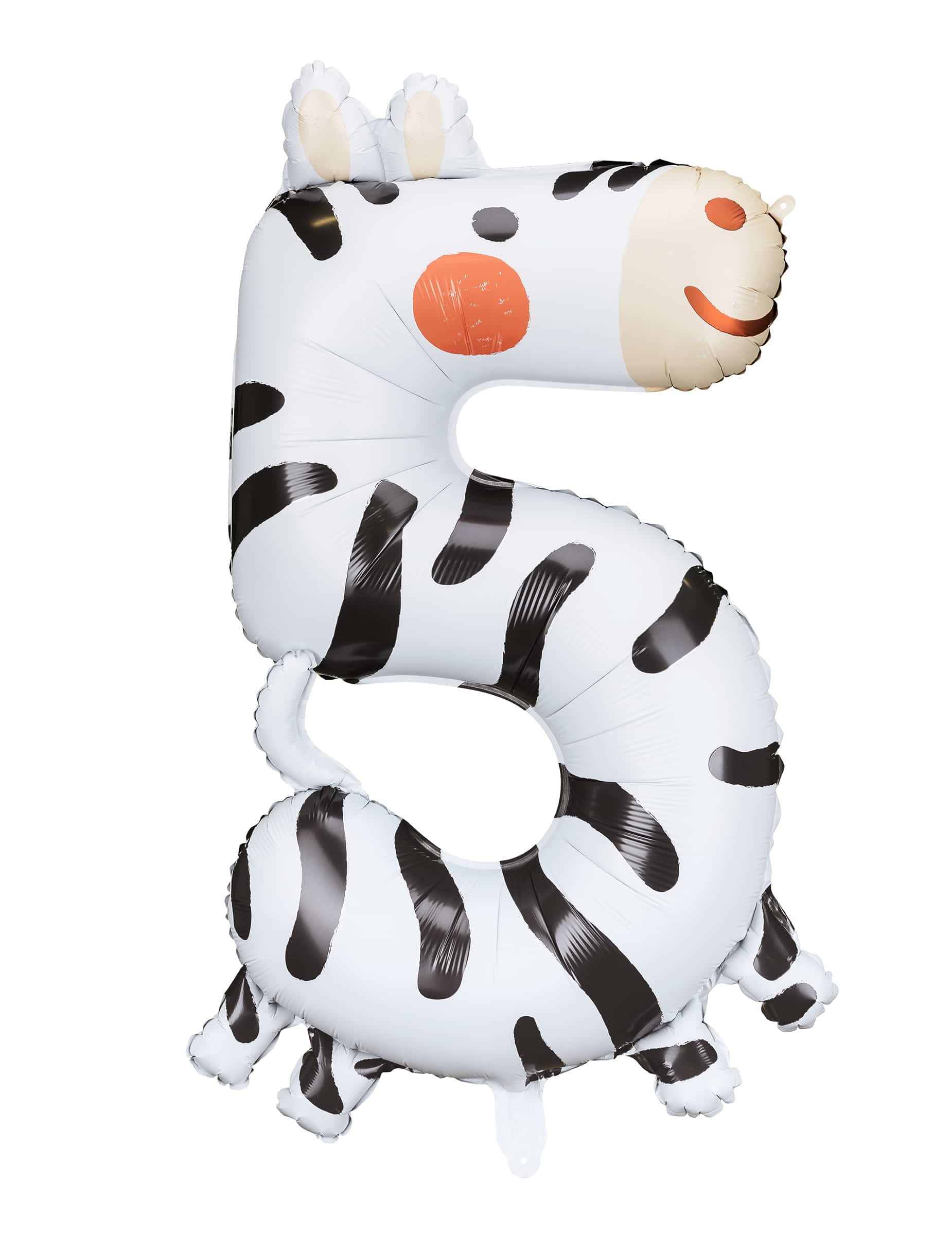 Ziffer 5 Zebra Folienballon 68 cm x 98 cm