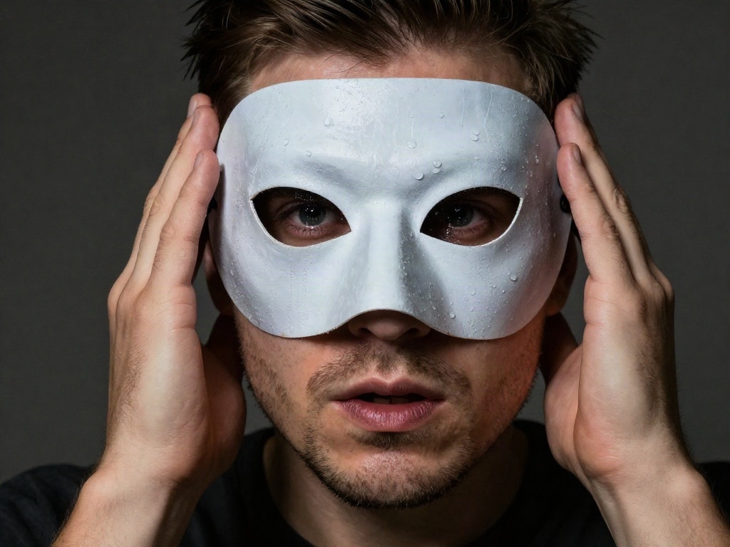 Halloween Maske beschlägt