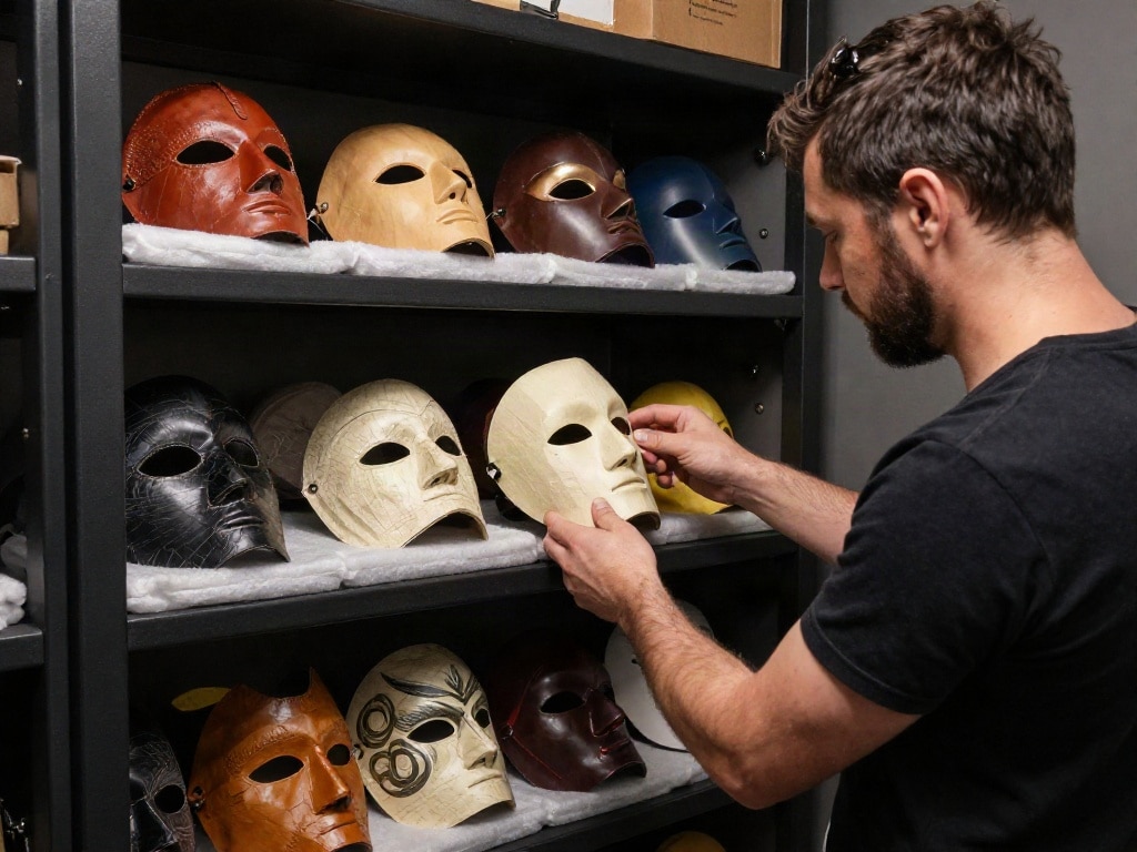 Kostümmaske aufbewahren