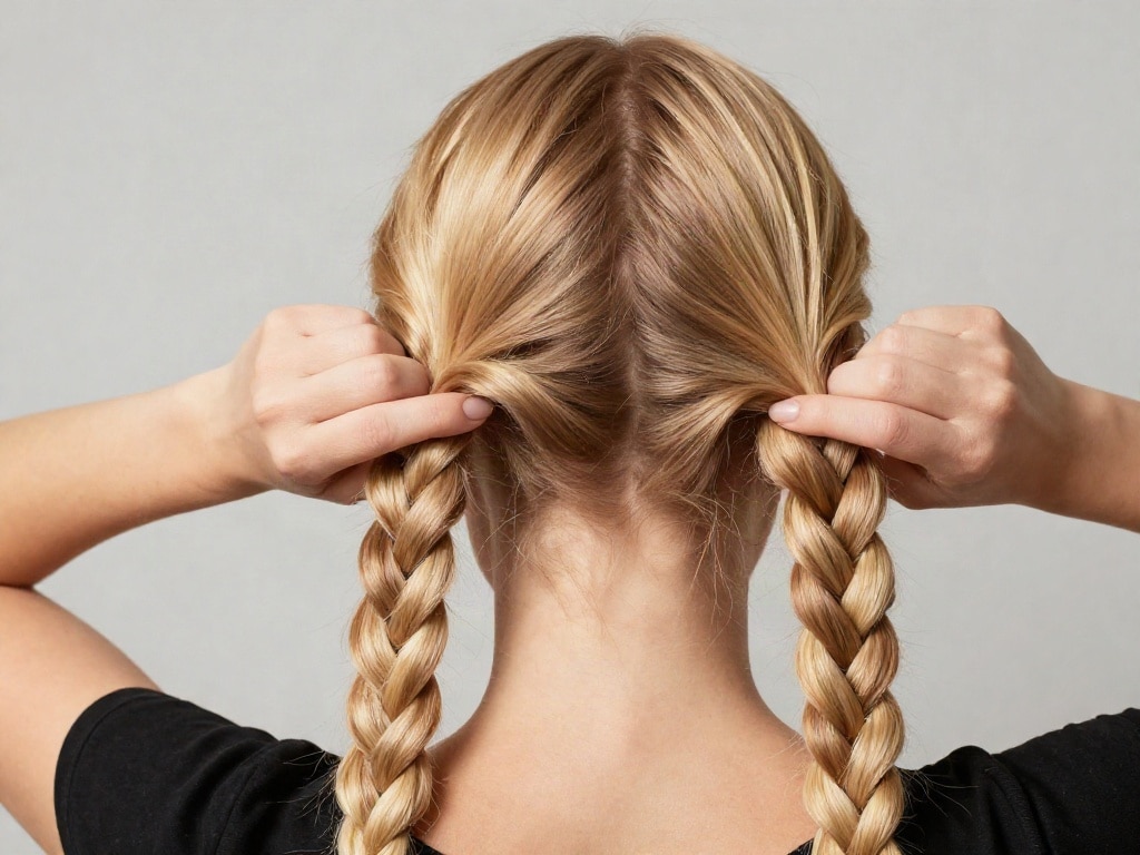 lange Haare unter Perücke