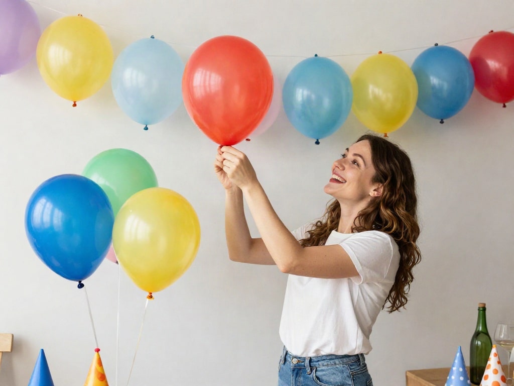 Luftballon Girlande selber machen