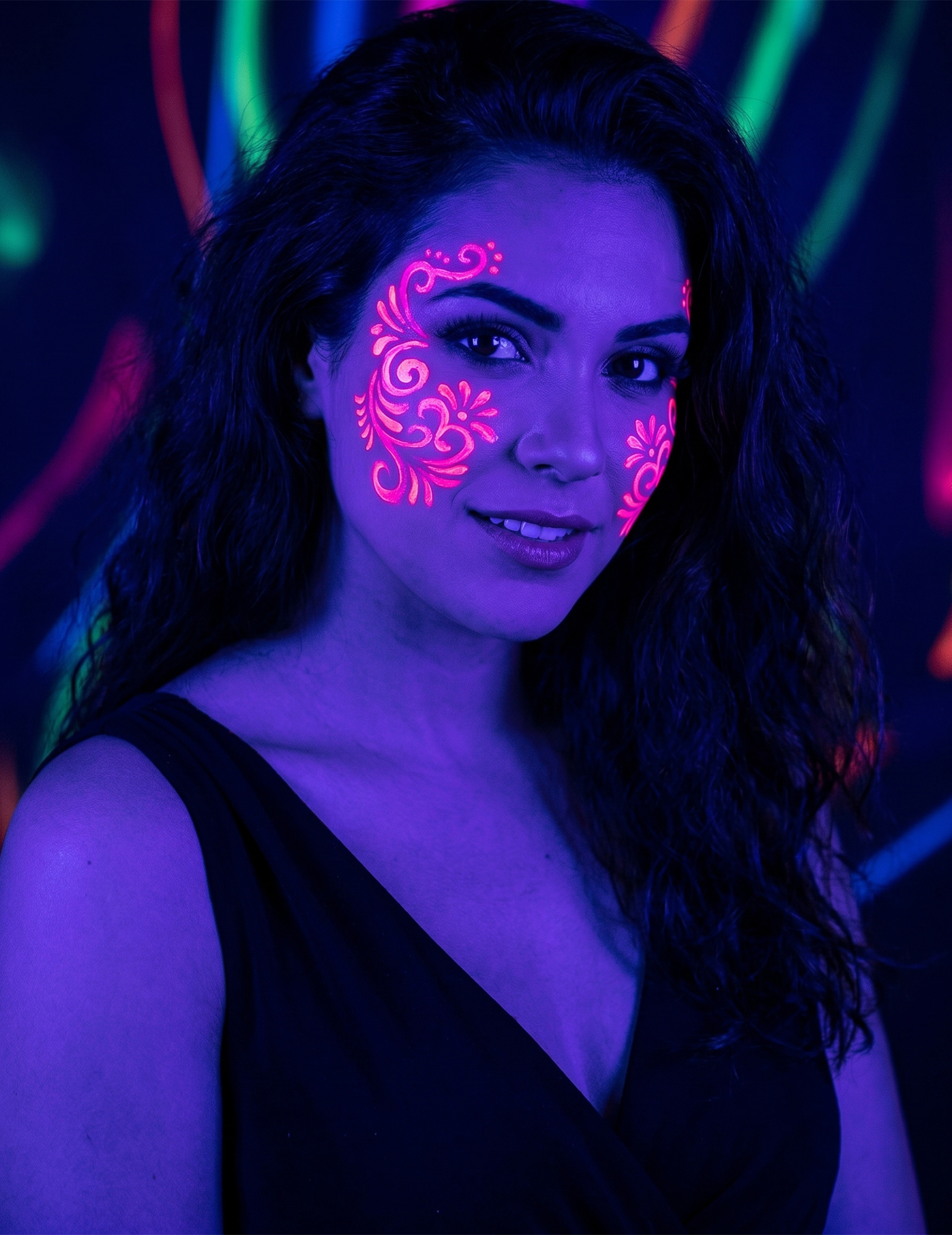 pinke UV-Schminke für Erwachsene