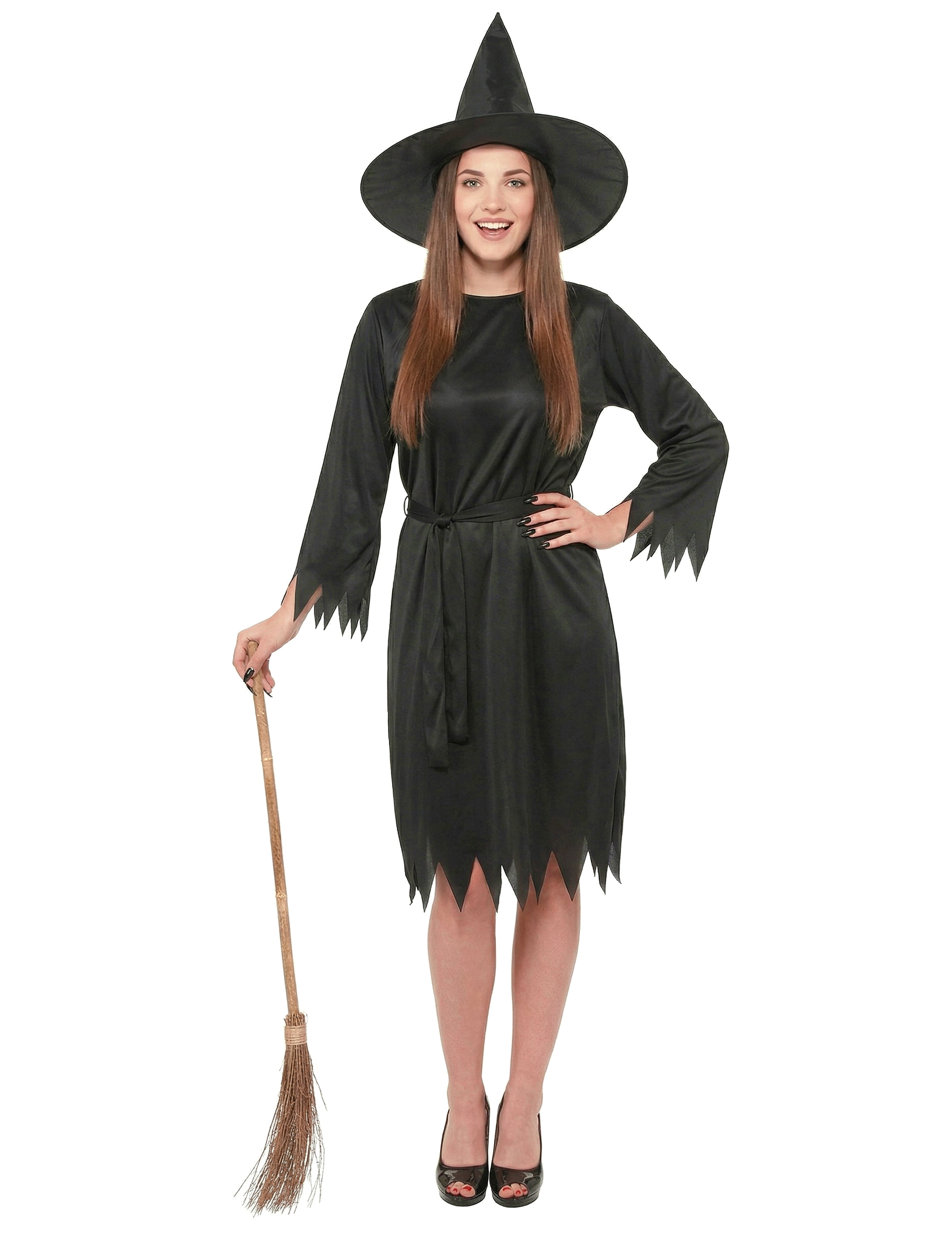 verruchte Hexe Damen-Kostüm schwarz